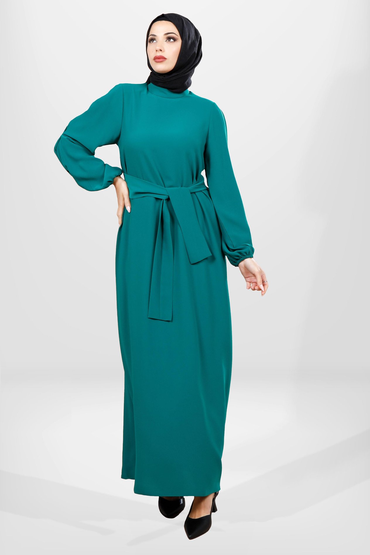 Beyza-5545 ELBİSE YEŞİL