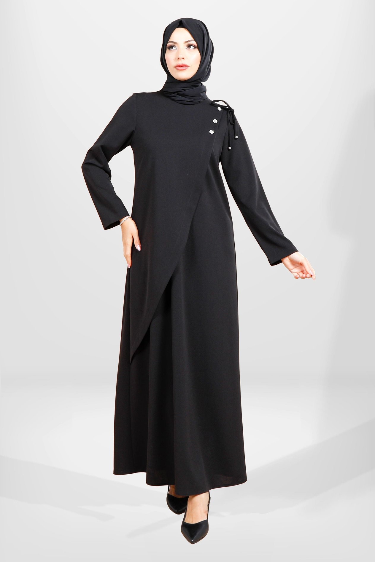 Beyza-5557 ELBİSE SİYAH