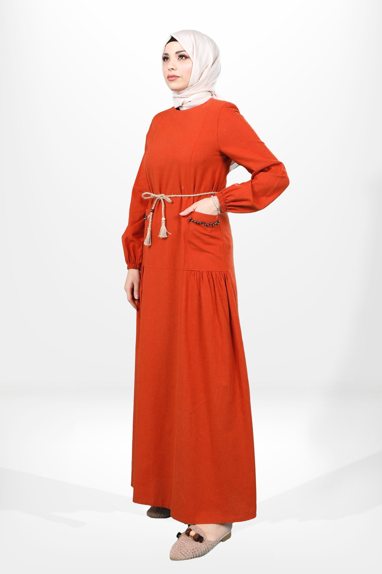 Beyza-5654 ELBİSE KİREMİT