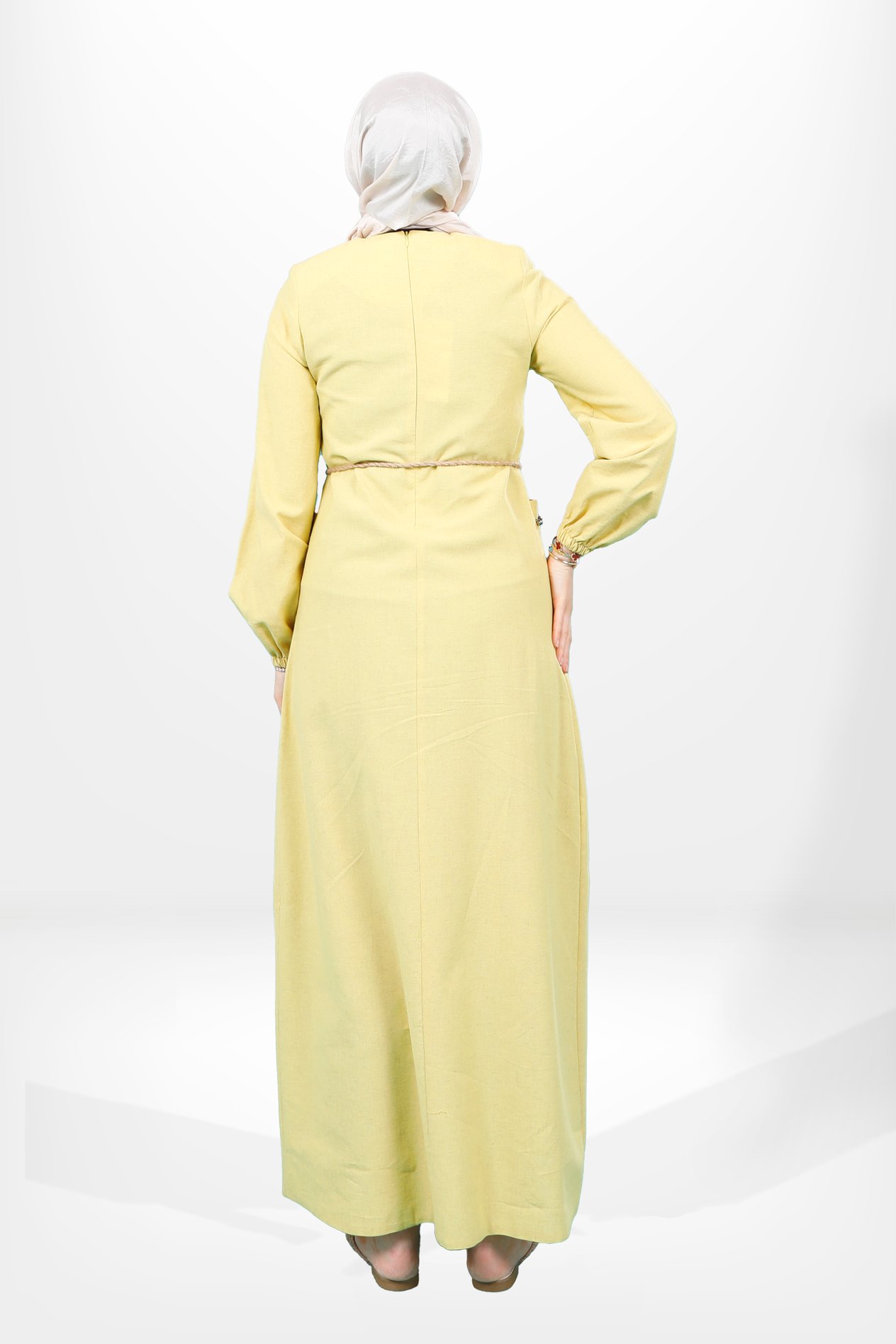 Beyza-5654 ELBİSE SARI