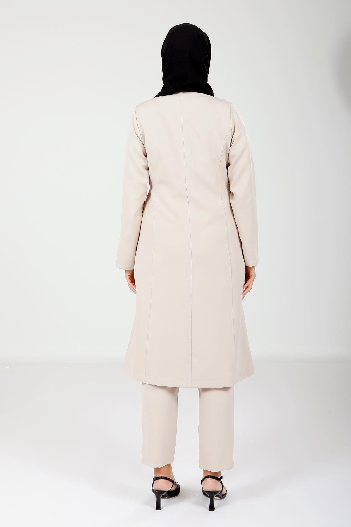 Beyza-3933 CEKET UZUN CAMEL