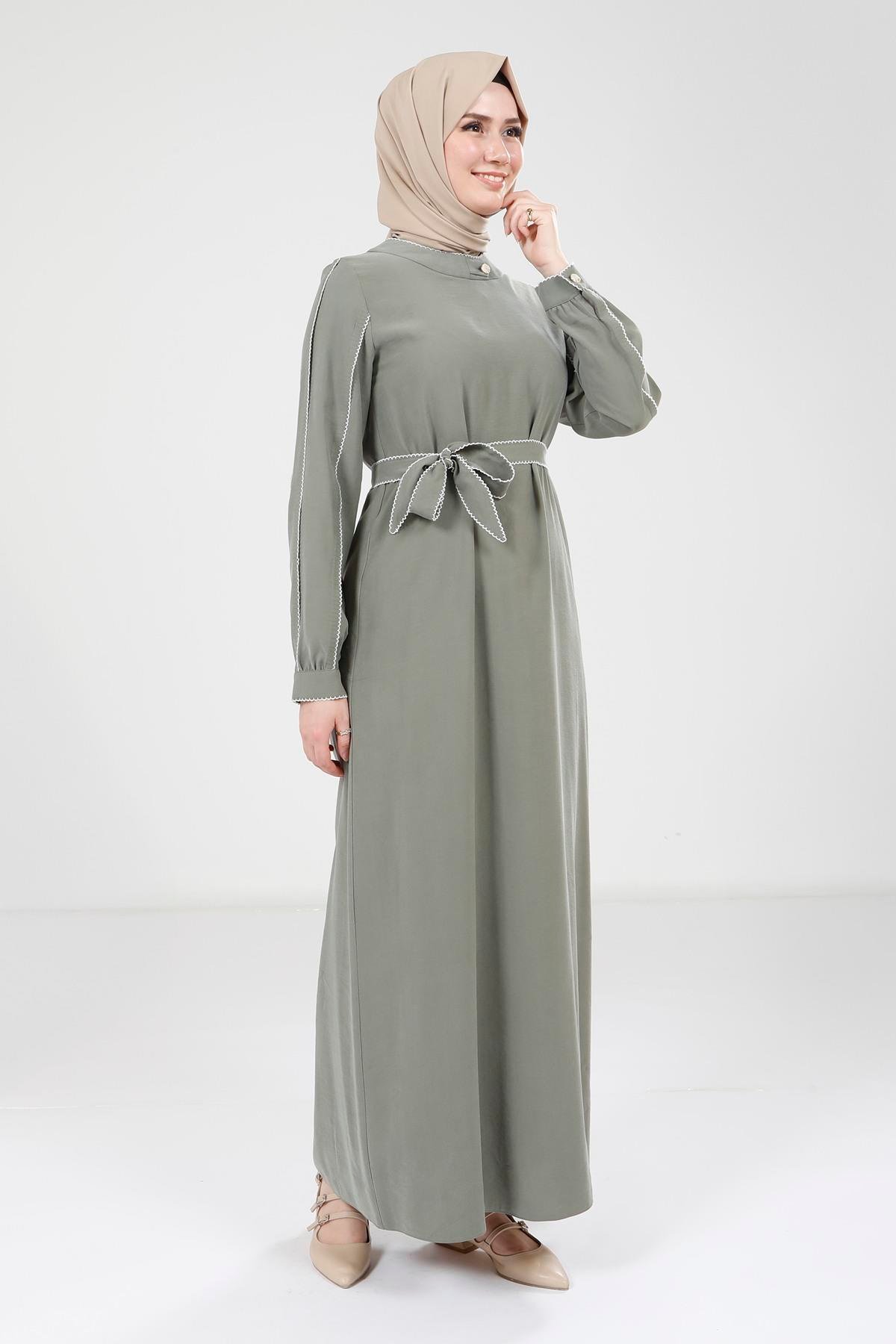 Beyza-9383 ELBİSE BİYELİ HAKİ