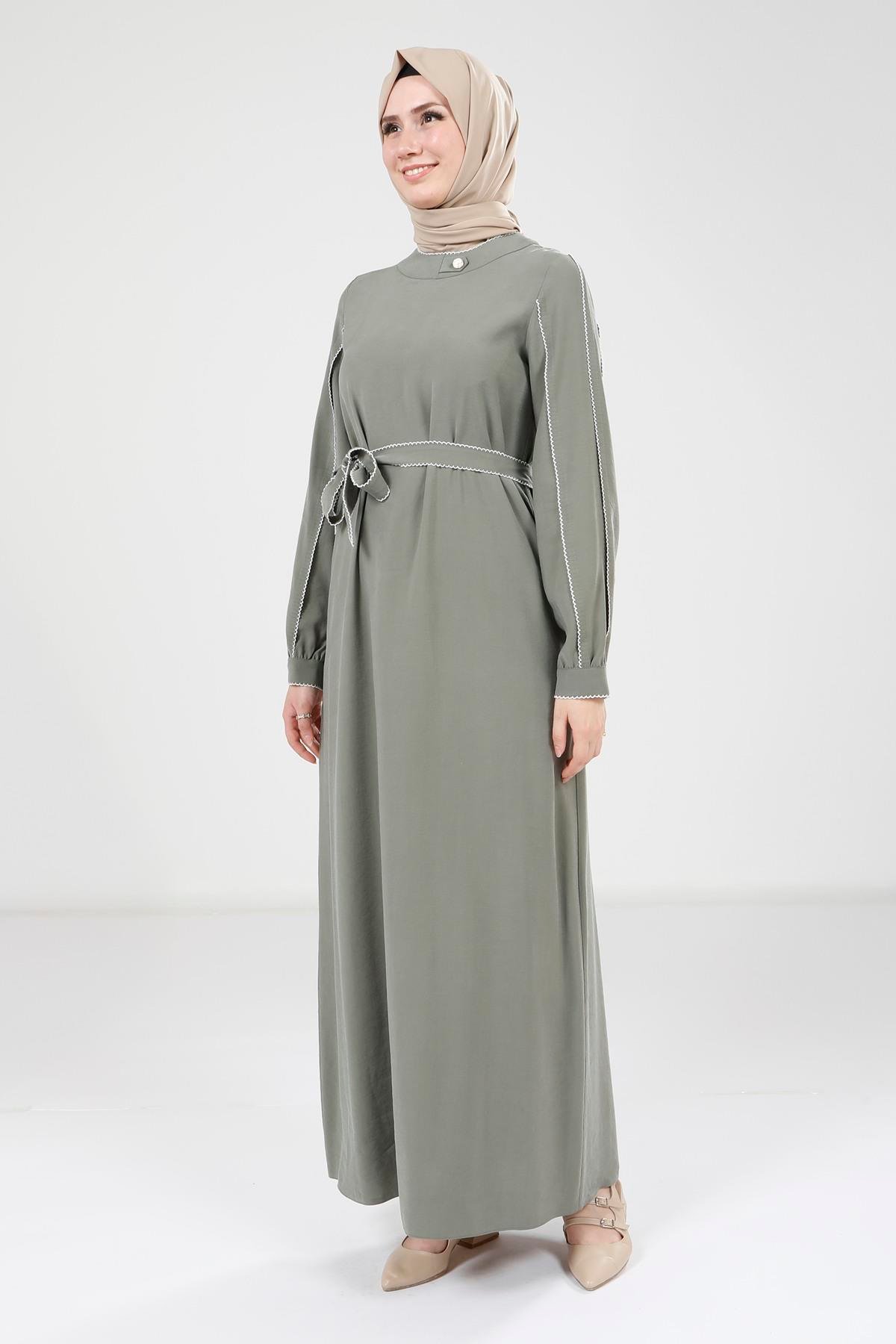 Beyza-9383 ELBİSE BİYELİ HAKİ