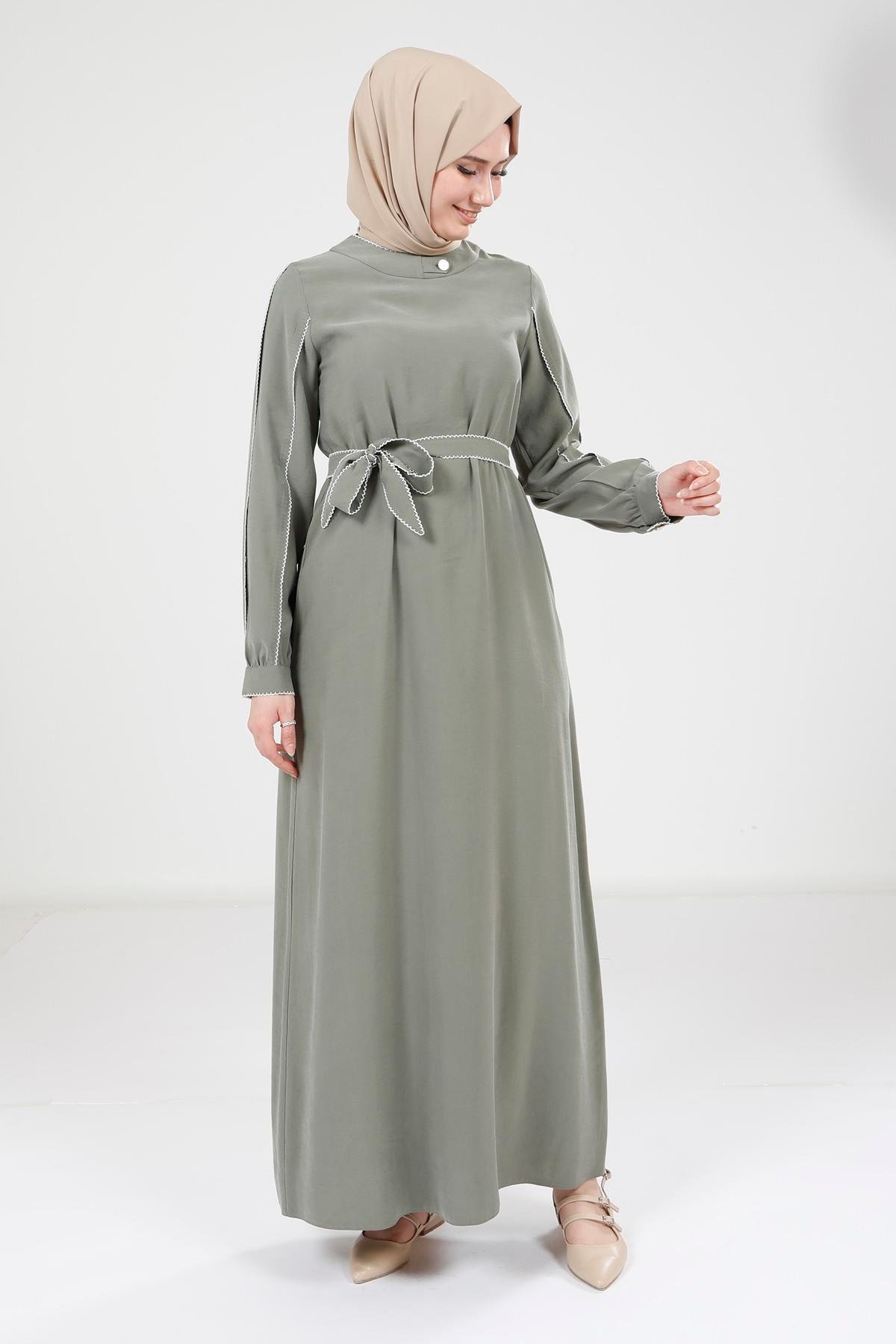 Beyza-9383 ELBİSE BİYELİ HAKİ