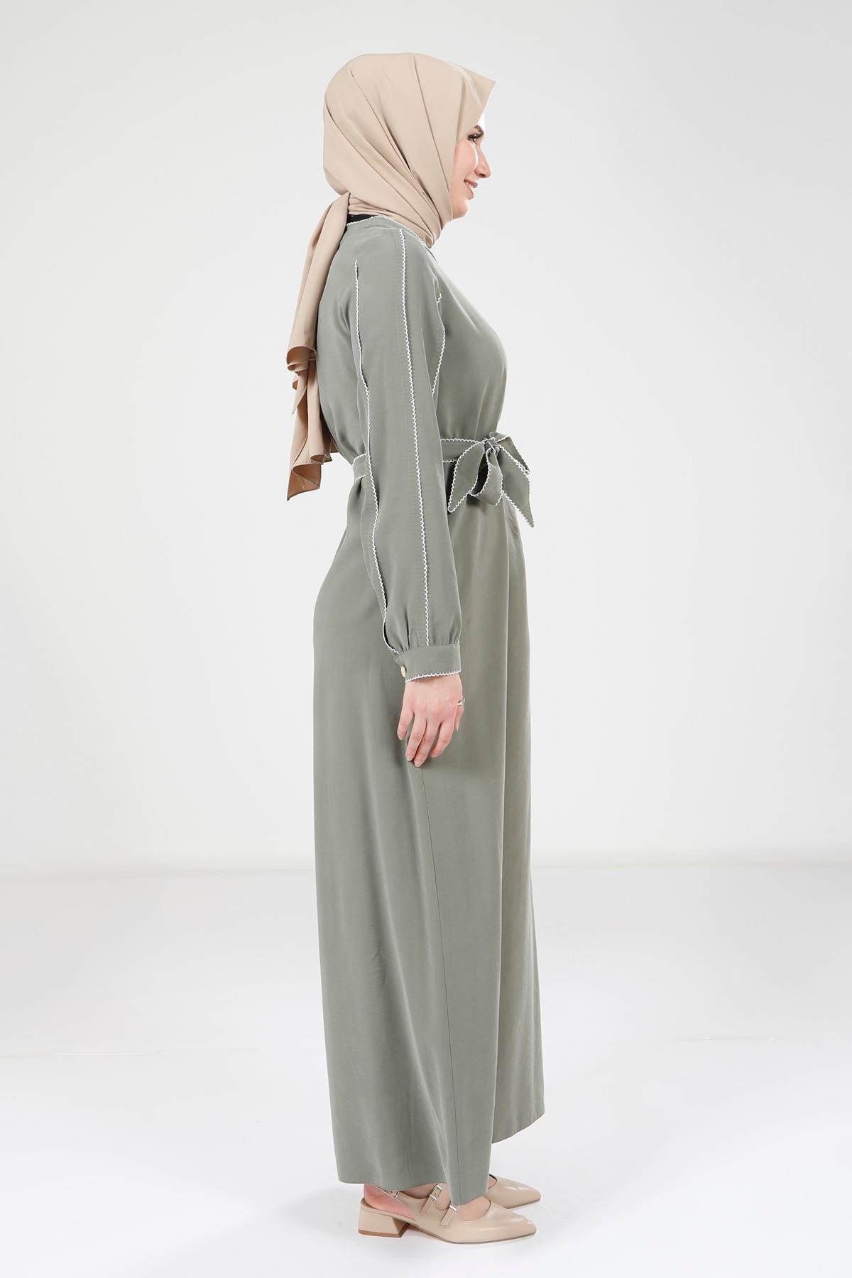 Beyza-9383 ELBİSE BİYELİ HAKİ