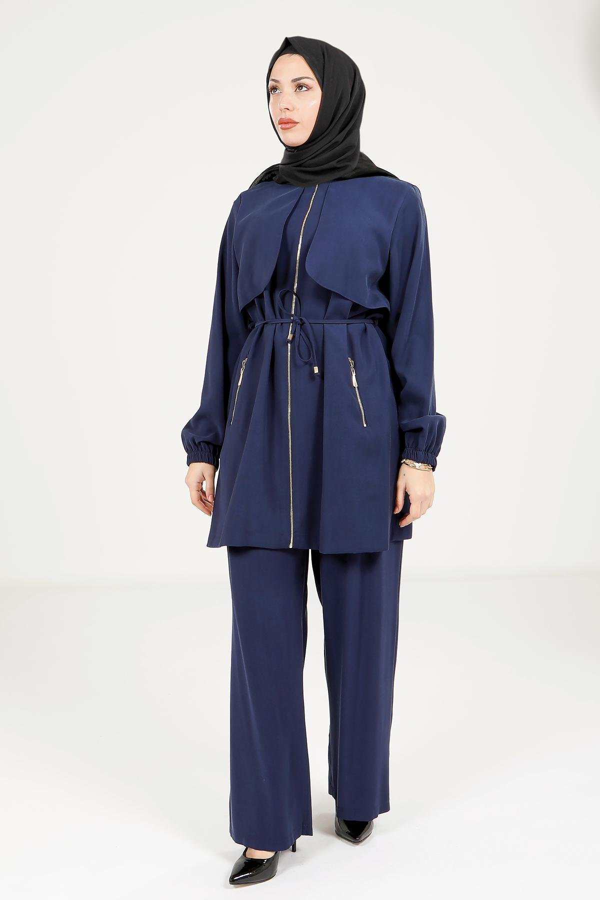 Beyza-Beyza Ceket ve Pantolon Takım Lacivert 9183