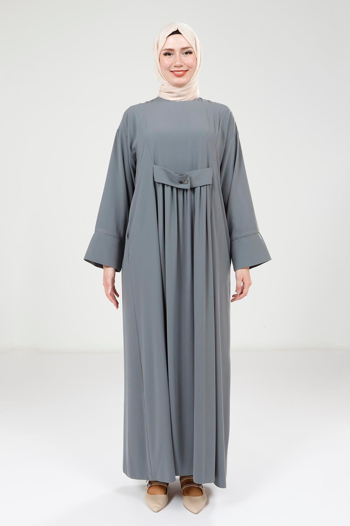 Beyza-Beyza Çıtçıtlı Mint Renk Elbise 9220