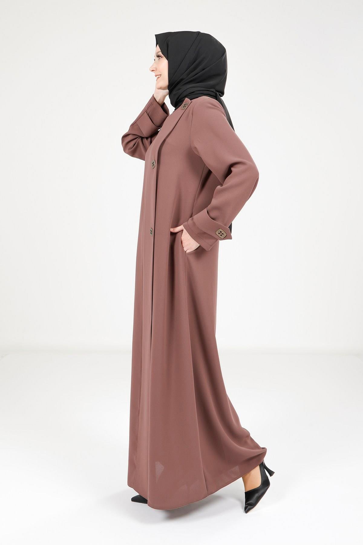 Beyza-9288 FERACE ŞIK DÜĞMELİ KAPİÇİNO