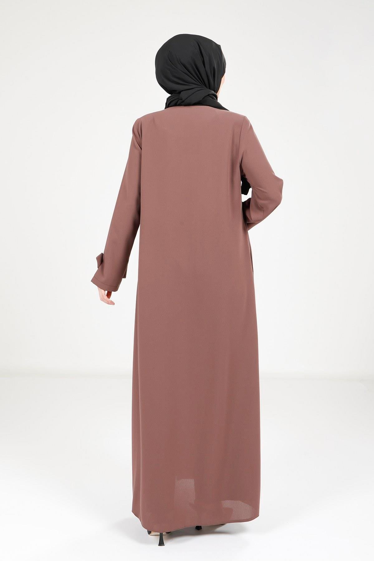 Beyza-9288 FERACE ŞIK DÜĞMELİ KAPİÇİNO
