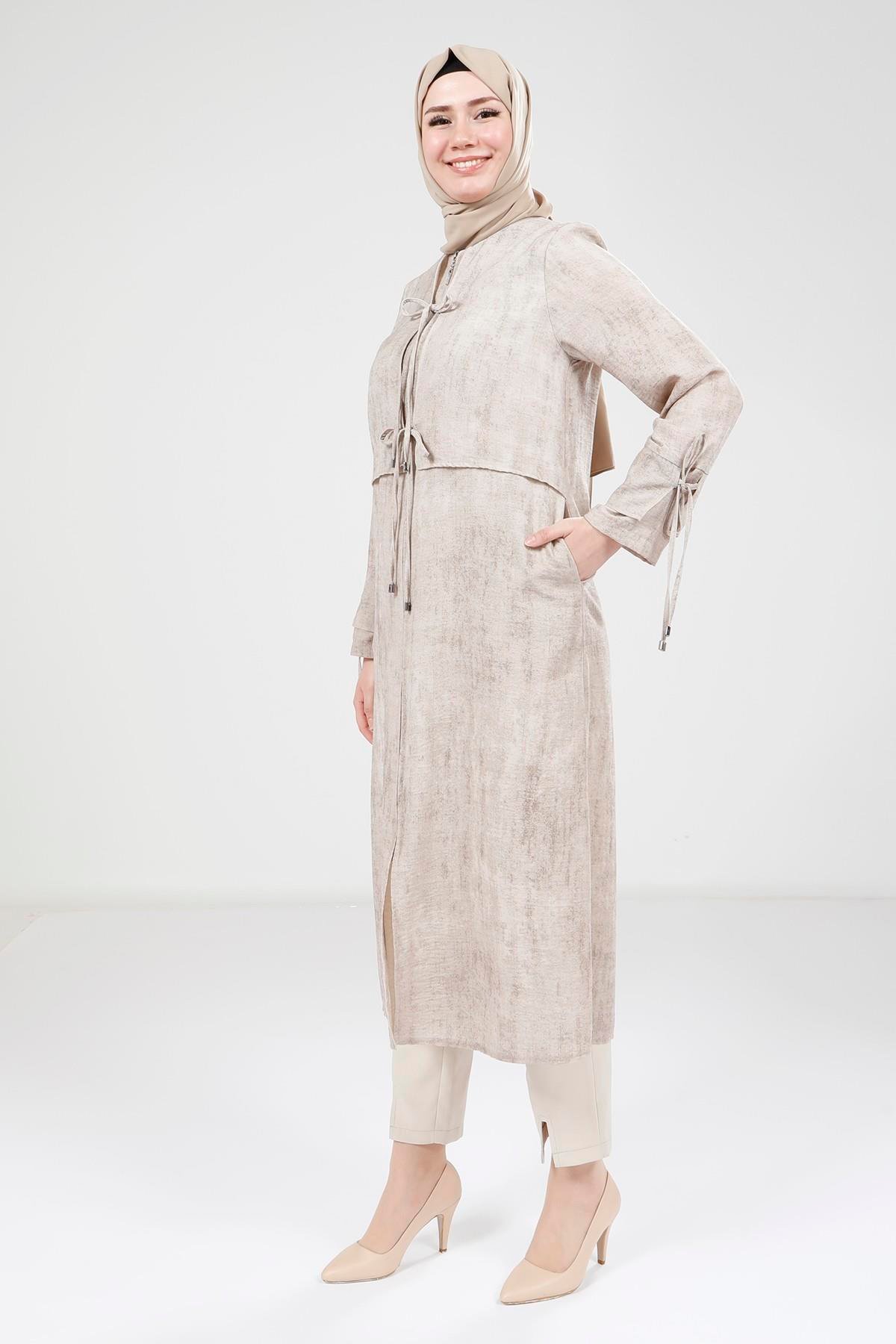 Beyza-9194 GİYÇIK EFECTLİ BEJ