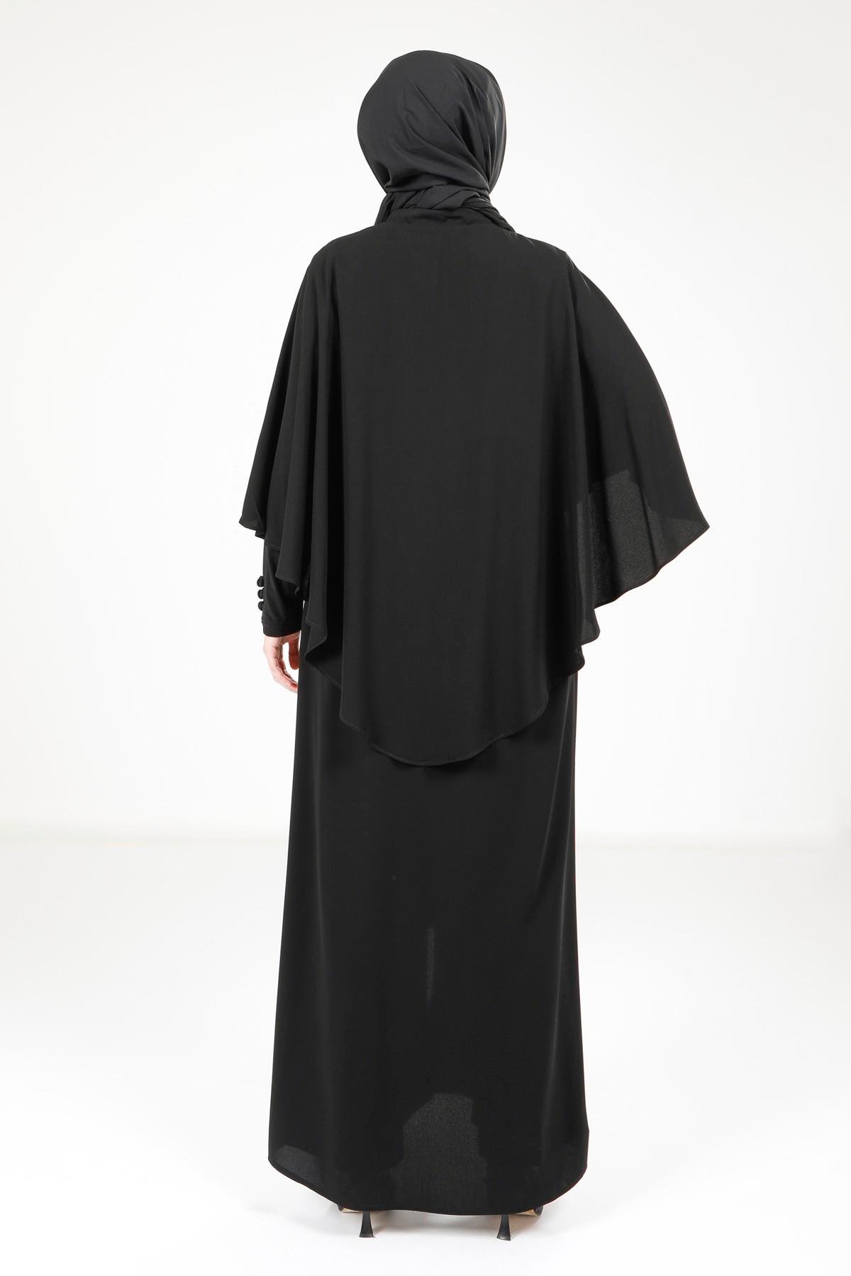Beyza-9172 FERACE SUFLE SİYAH