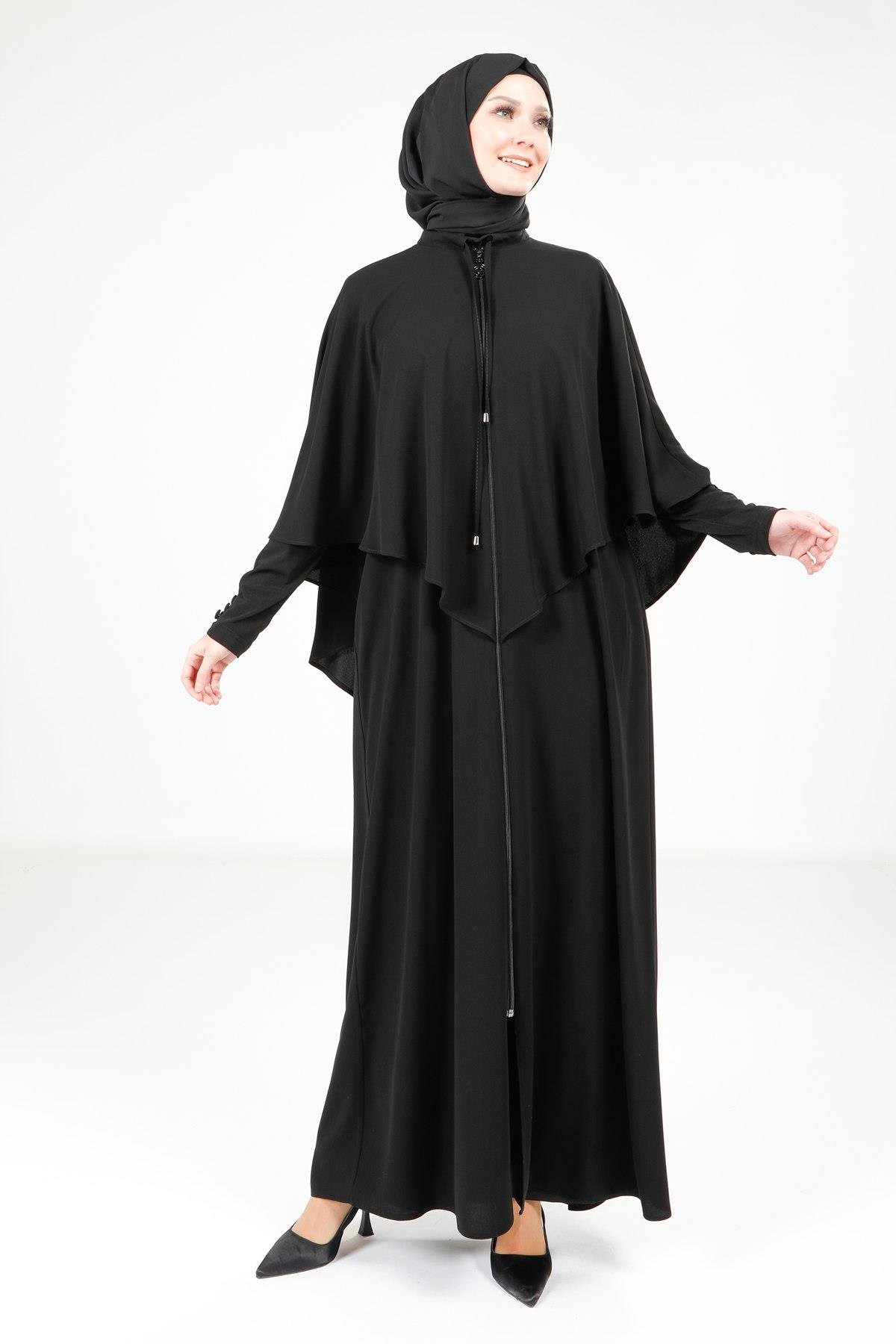 Beyza-9172 FERACE SUFLE SİYAH