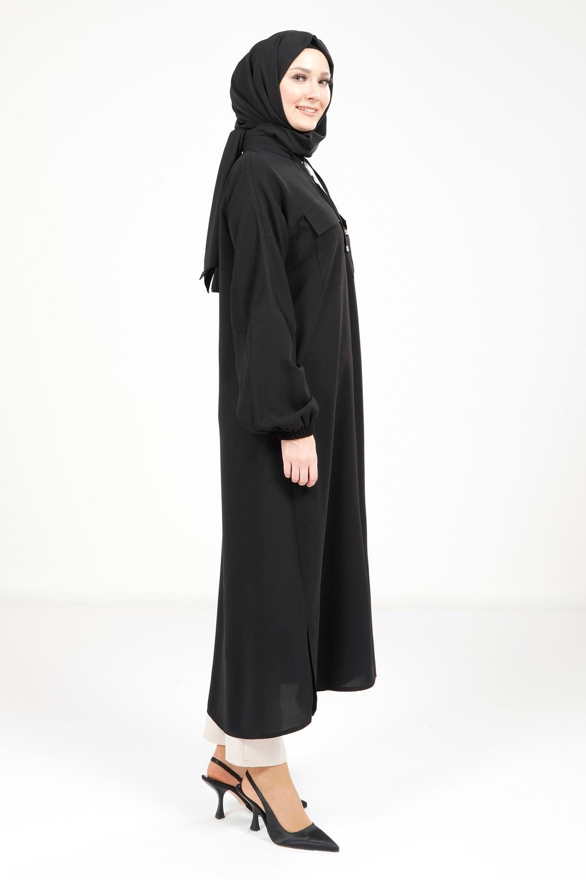 Beyza-4122 GİYÇIK SAFARİ SİYAH