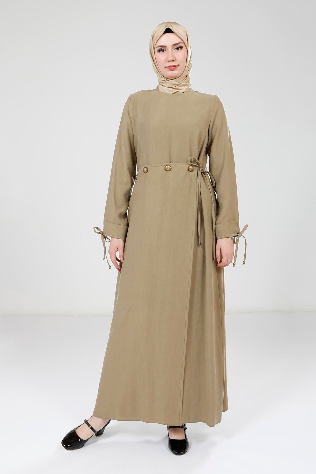 Beyza-Beyza Haki Elbise 9179
