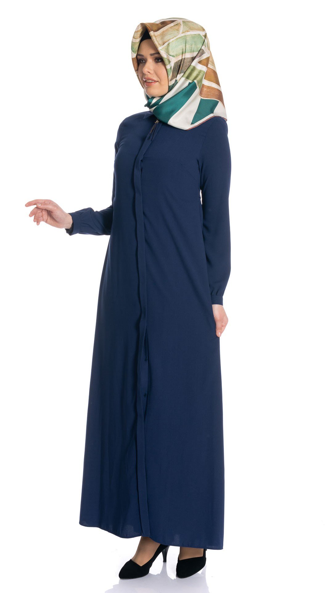 Beyza-HAZER PİLİSELİ FERACE LACİVERT KONSEPT