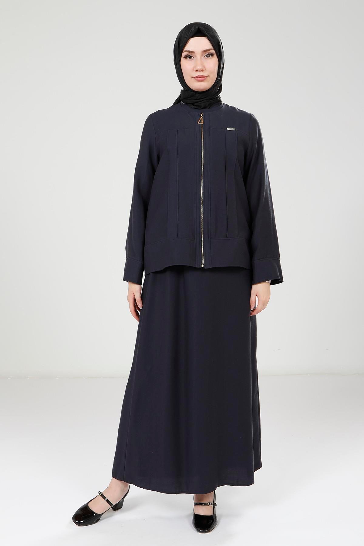 Beyza-Beyza Lacivert Ceketli Elbise 9399