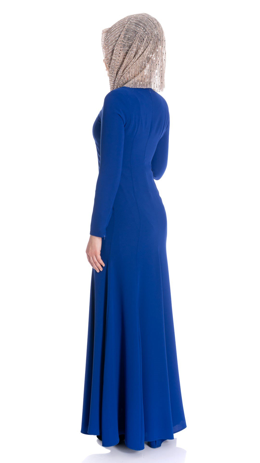 Beyza-NURCAN İÇ ELBİSE SAKS MAVİSİ SUZİ
