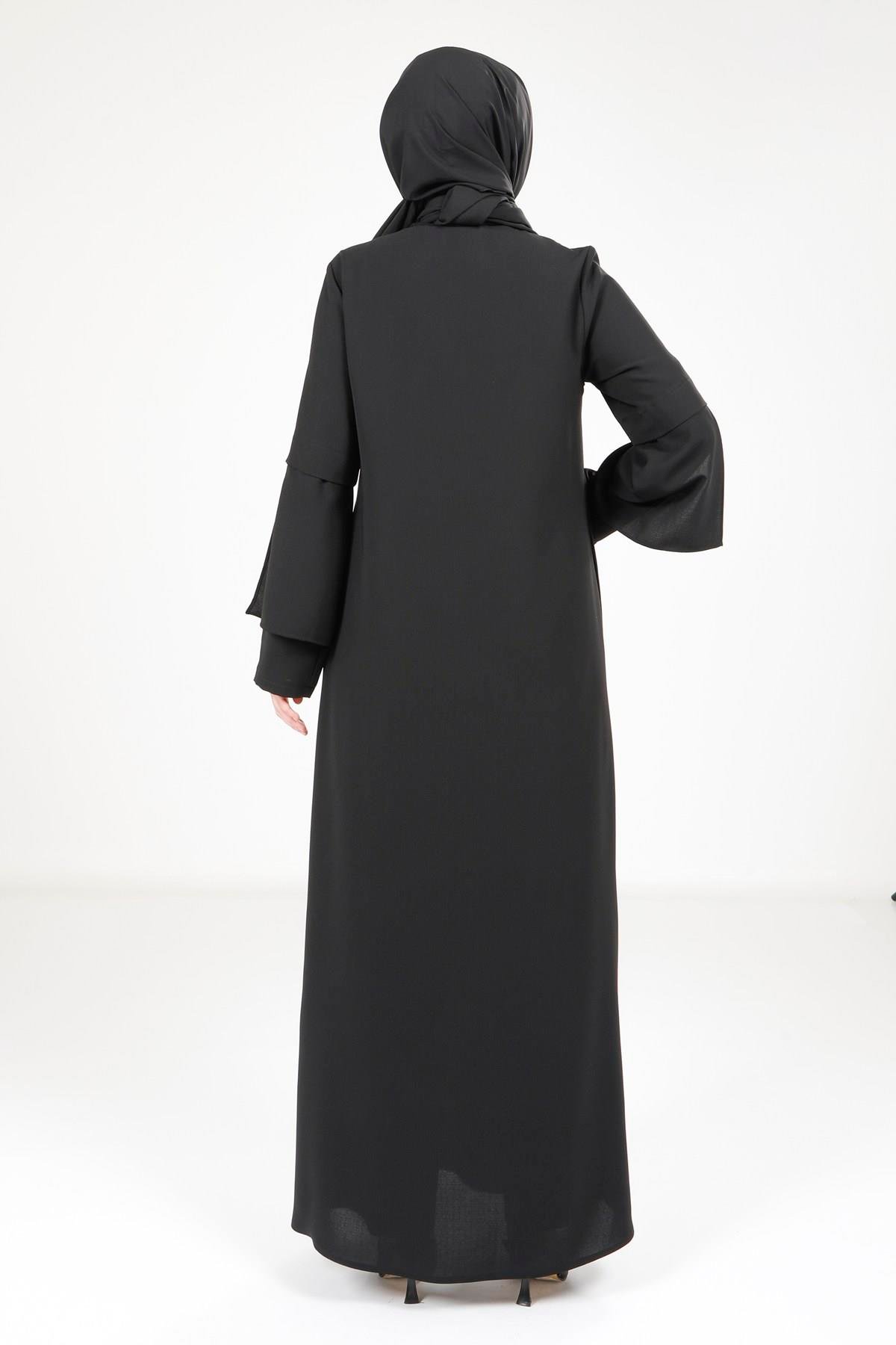 Beyza-9161 FERACE PARÇALI SİYAH