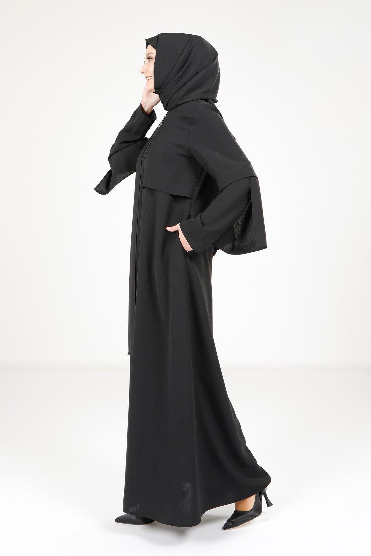 Beyza-9161 FERACE PARÇALI SİYAH