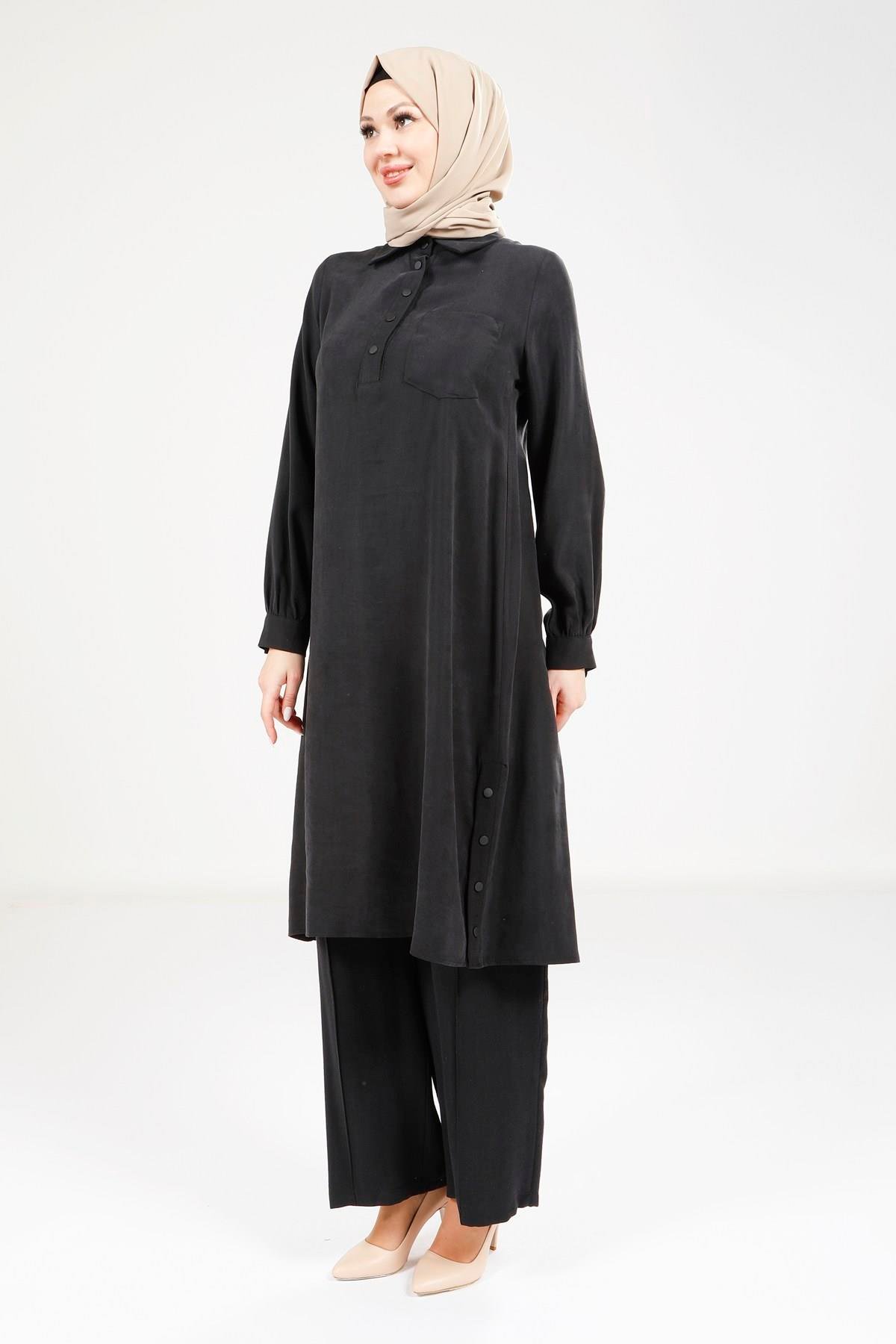 Beyza-9241 TUNİK PANTOLON SİYAH