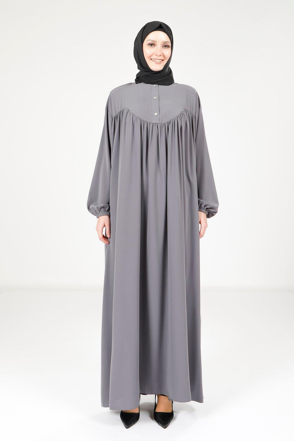 Beyza-Beyza Salaş Gri Renk Elbise 9225