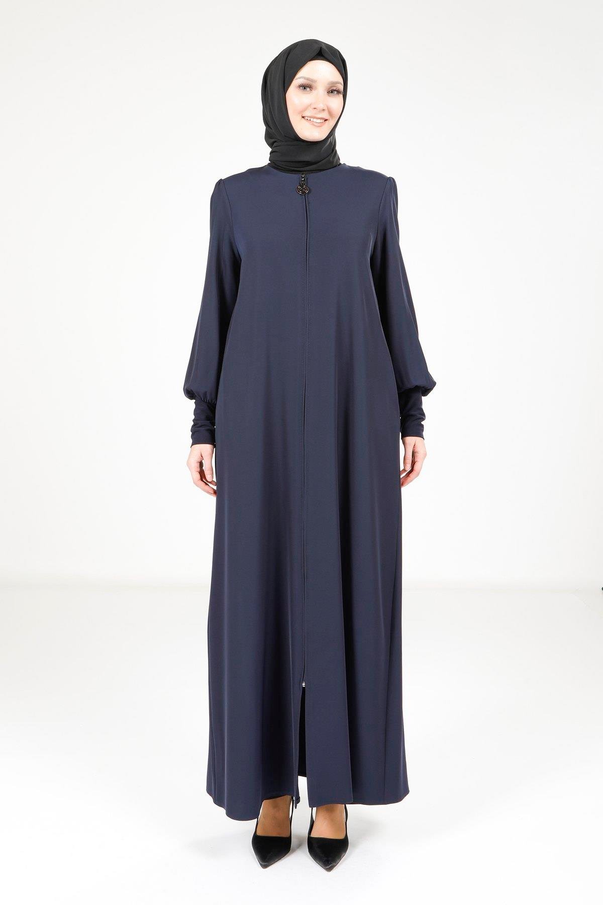 Beyza-Beyza Sandy Manşet Lacivert Ferace 9168