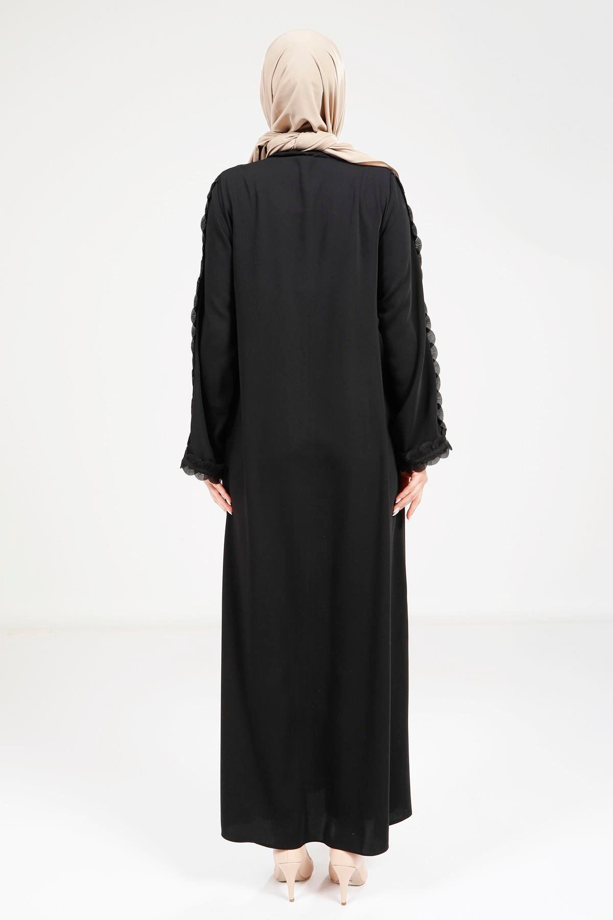 Beyza-9251 FERACE GÜPÜRLÜ ŞERİT SİYAH
