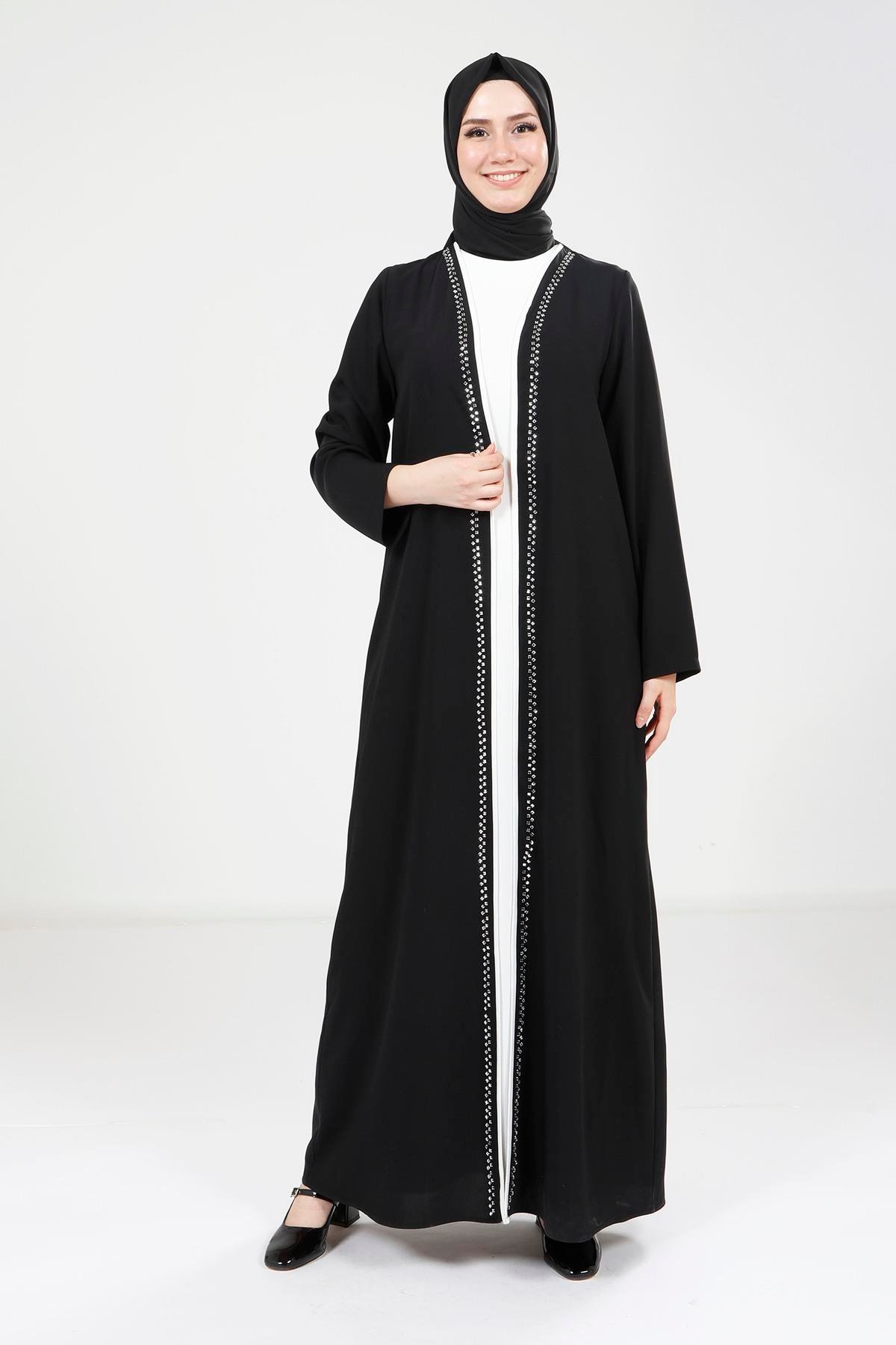 Beyza-Beyza Siyah Abaya Takım 9322