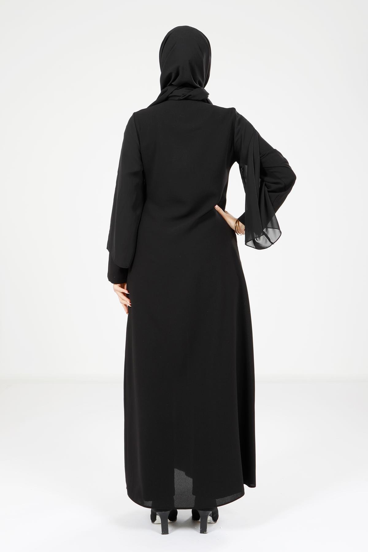 Beyza-3985 FERACE TAŞLI SİYAH