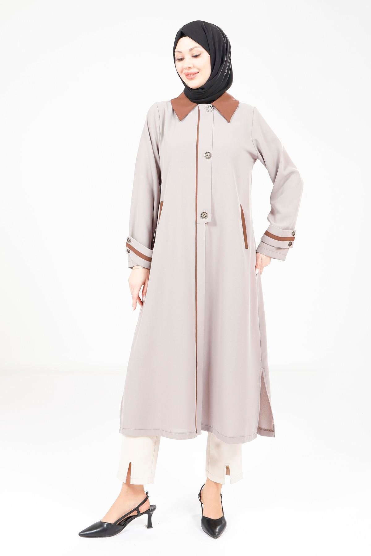 Beyza-Beyza Yakalı Bej Giy Çık 9354