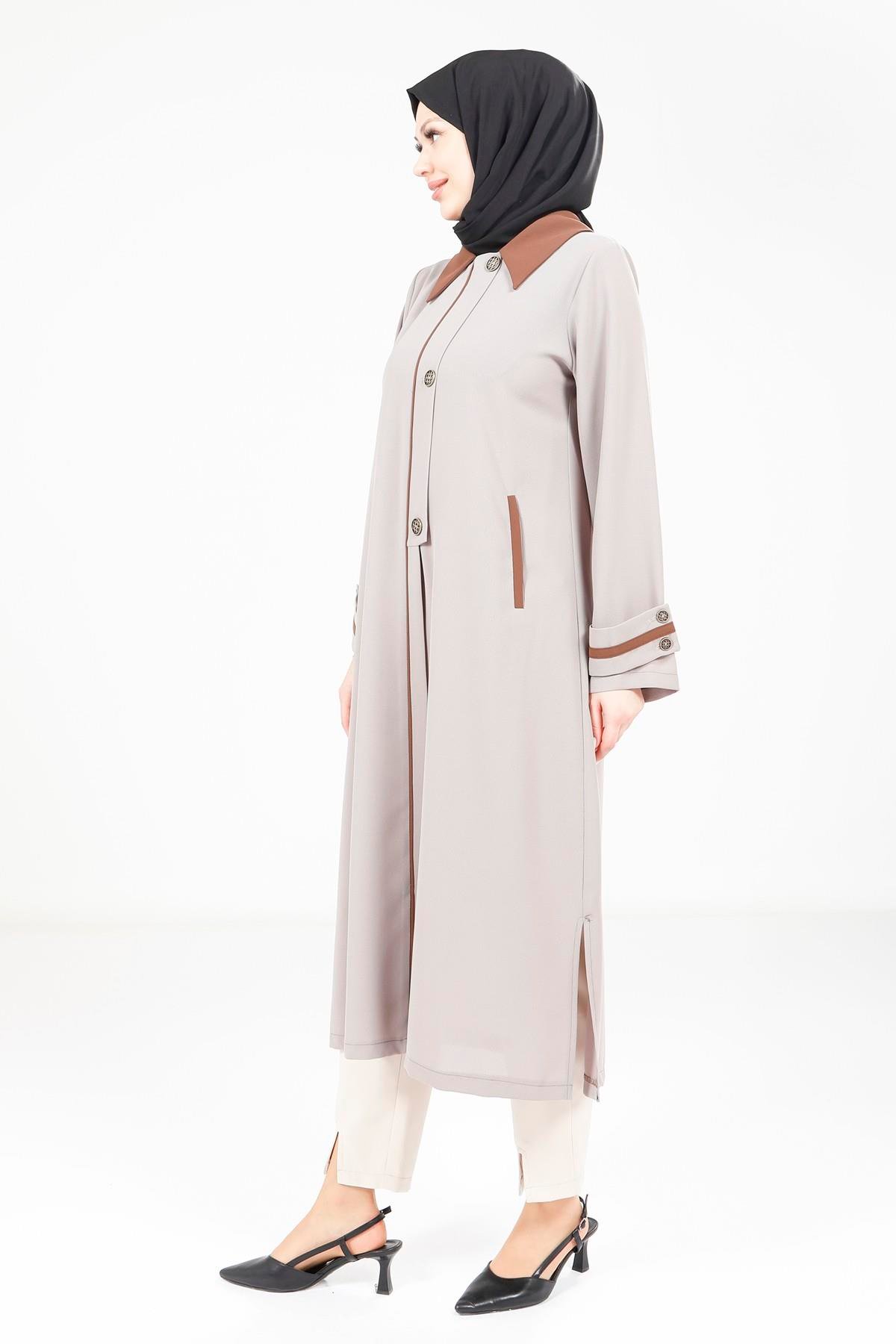 Beyza-Beyza Yakalı Bej Giy Çık 9354