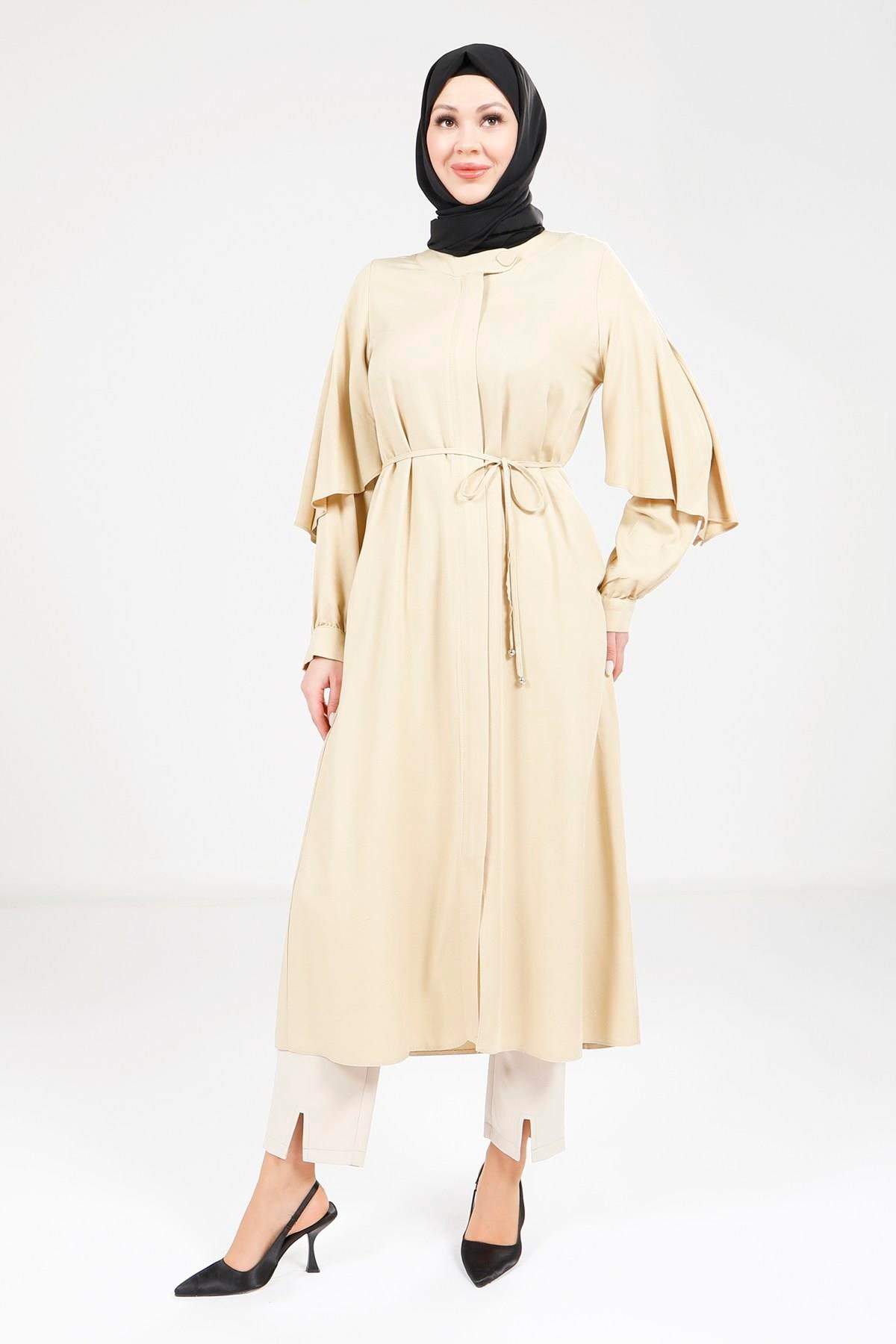 Beyza-Beyza Yırtmaçlı Kol Gold Renk Giy Çık 9196