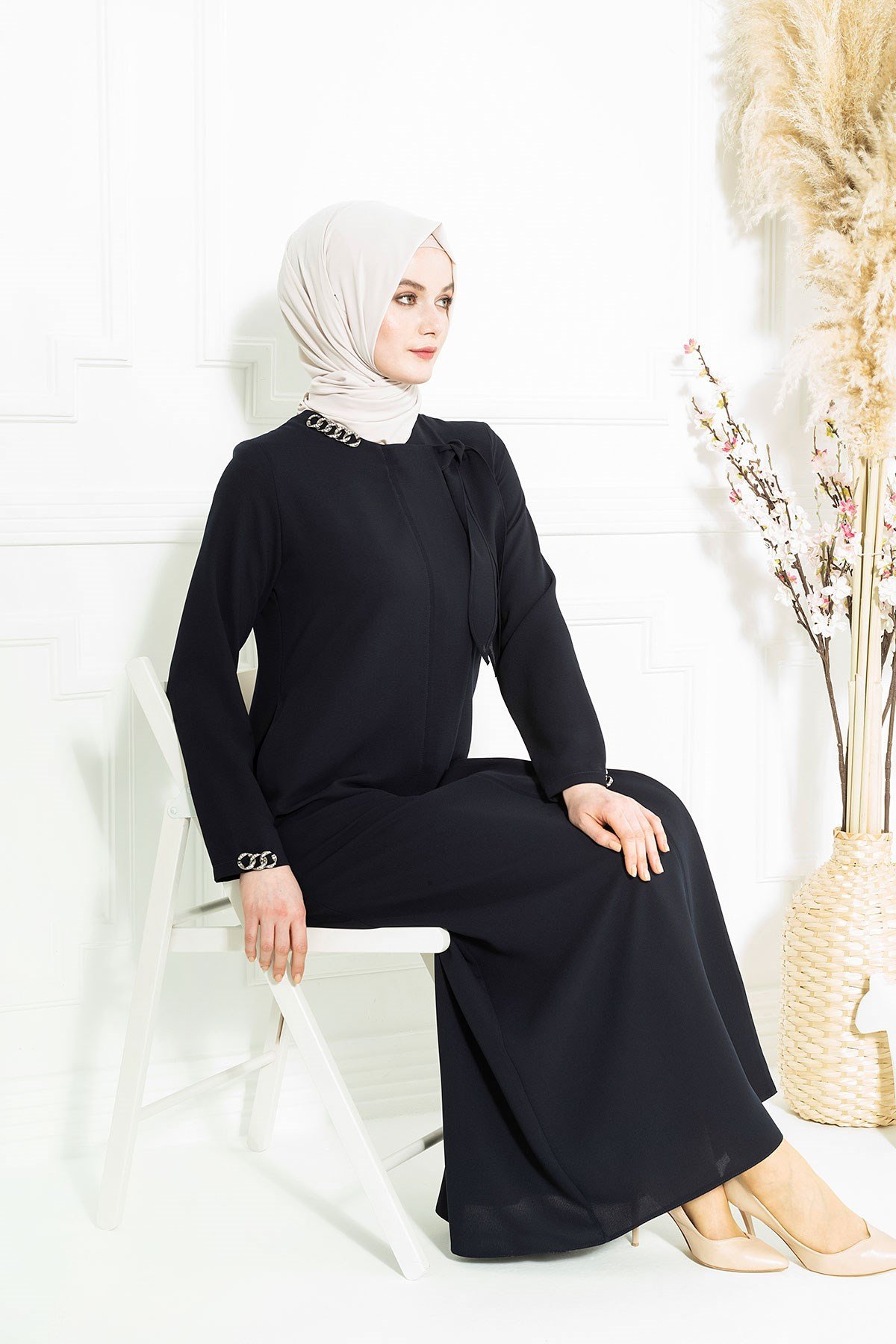 Beyza-ÖVGÜ FERACE LACİVERT PETEK