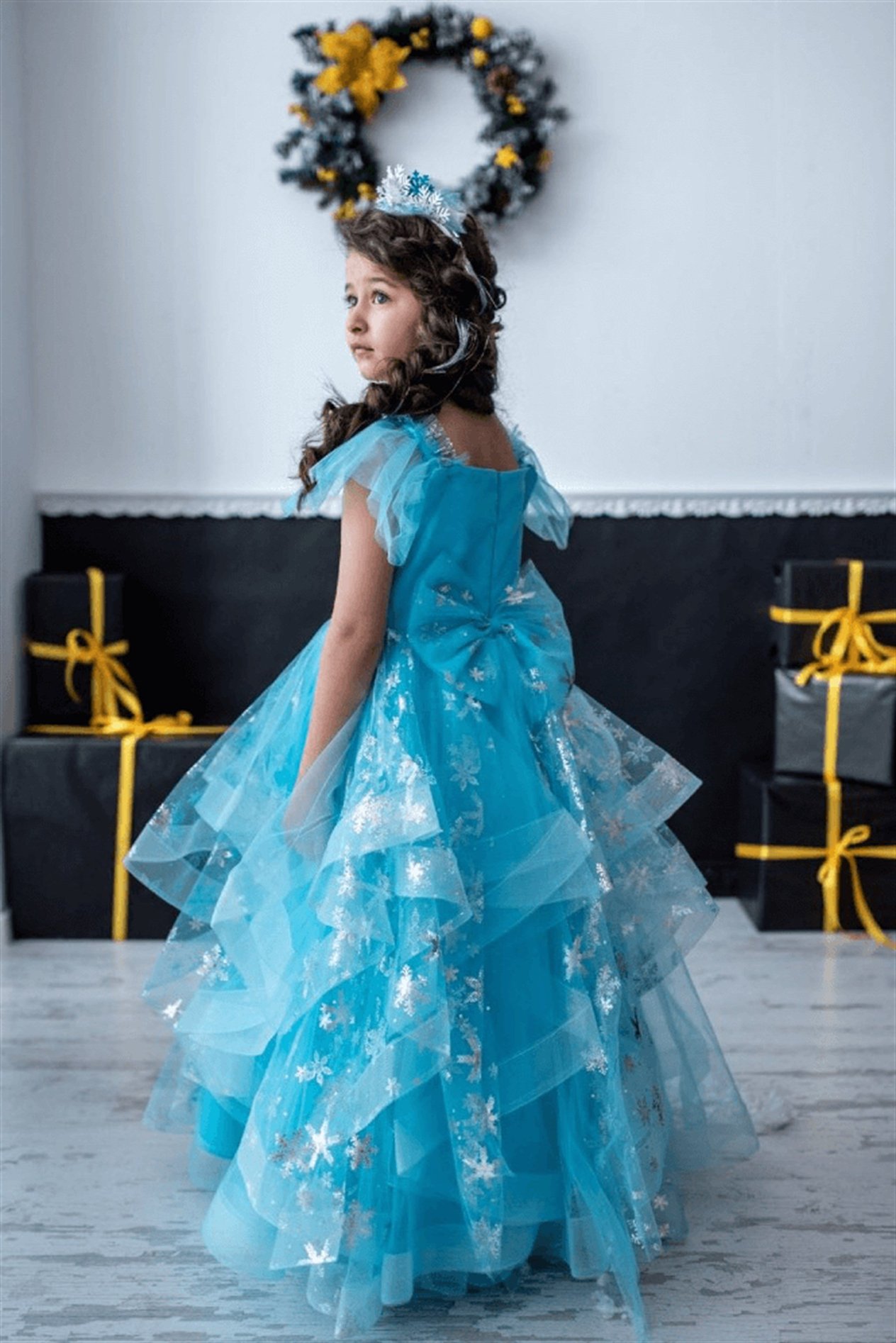 4-8 Yaş Kız Çocuk Frozen Elsa Elbise