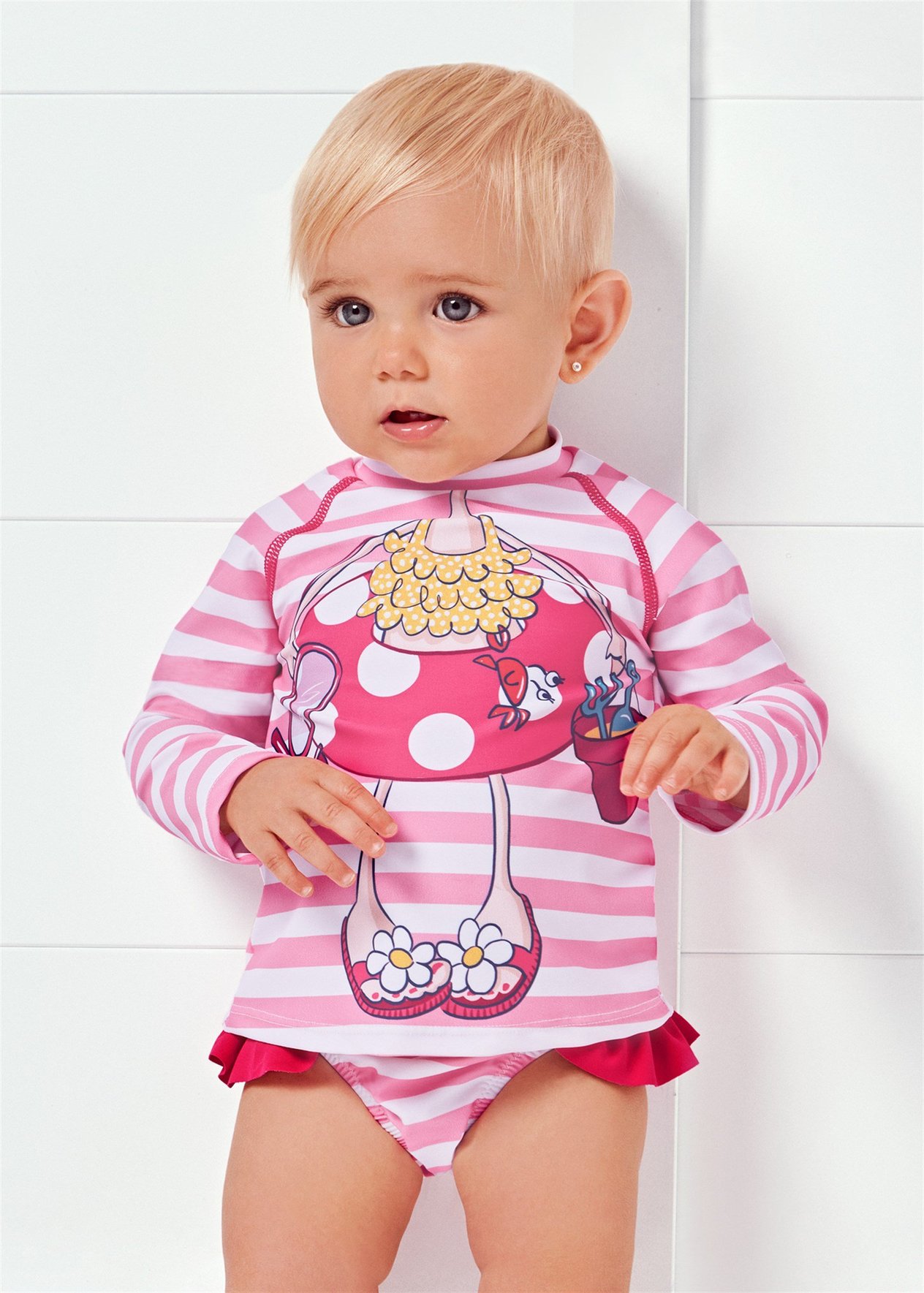 Mayoral Kız Bebek Mayo Set Uzun Kollu