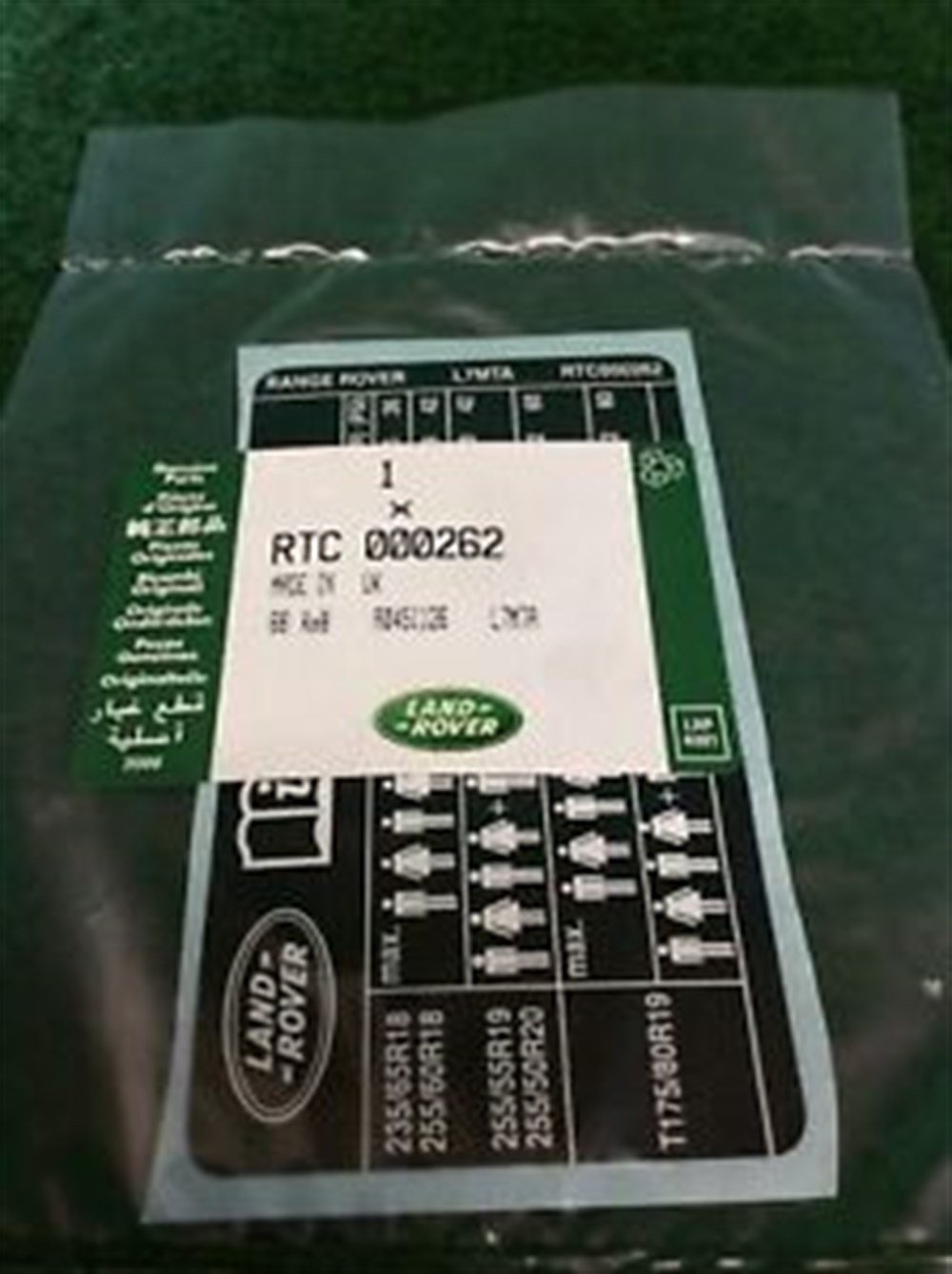 LAND ROVERLAND ROVER ORİJİNAL ETİKET RTC000262