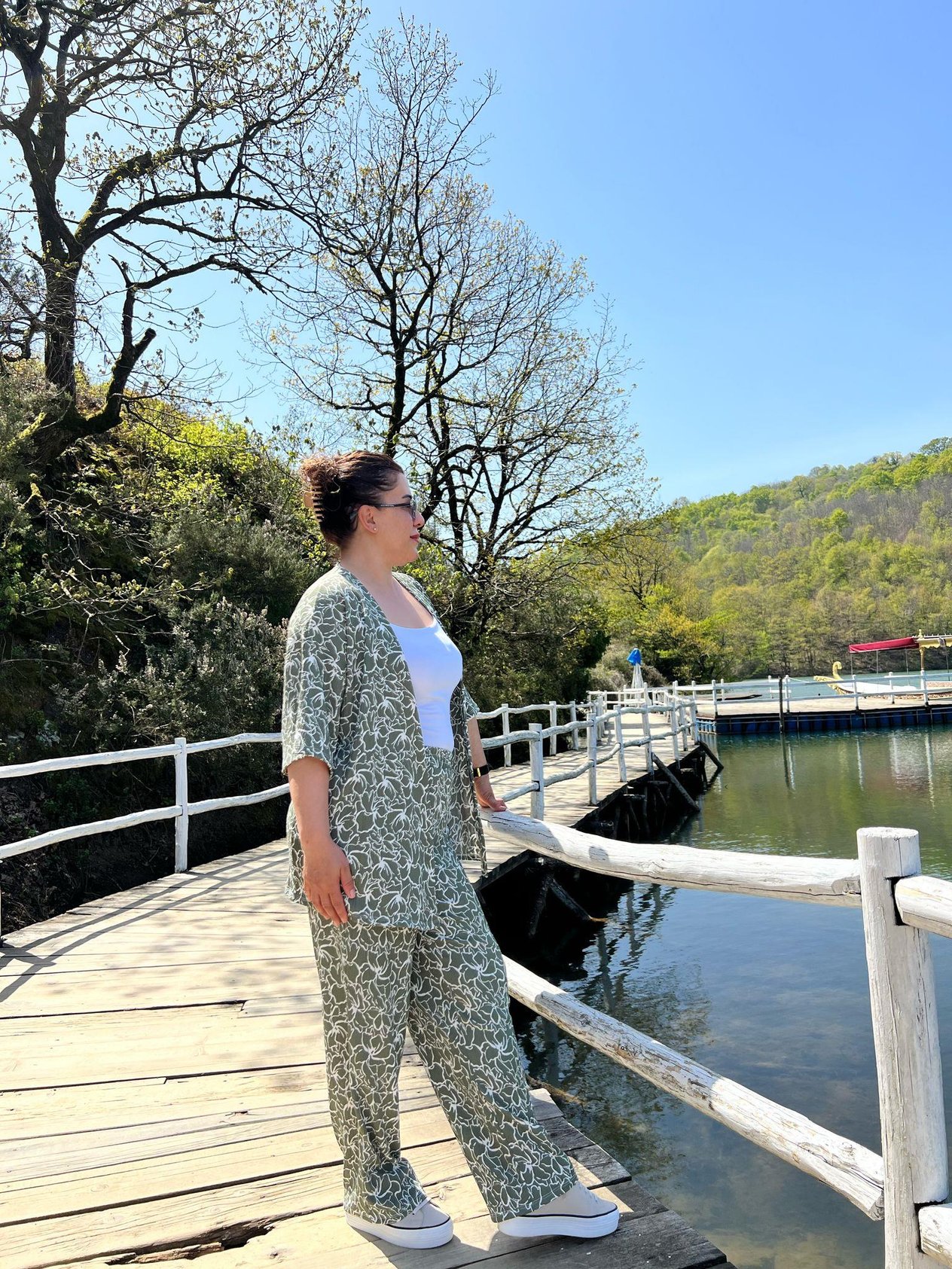 Büyük Beden Kimono & Pantolon Örme Takım