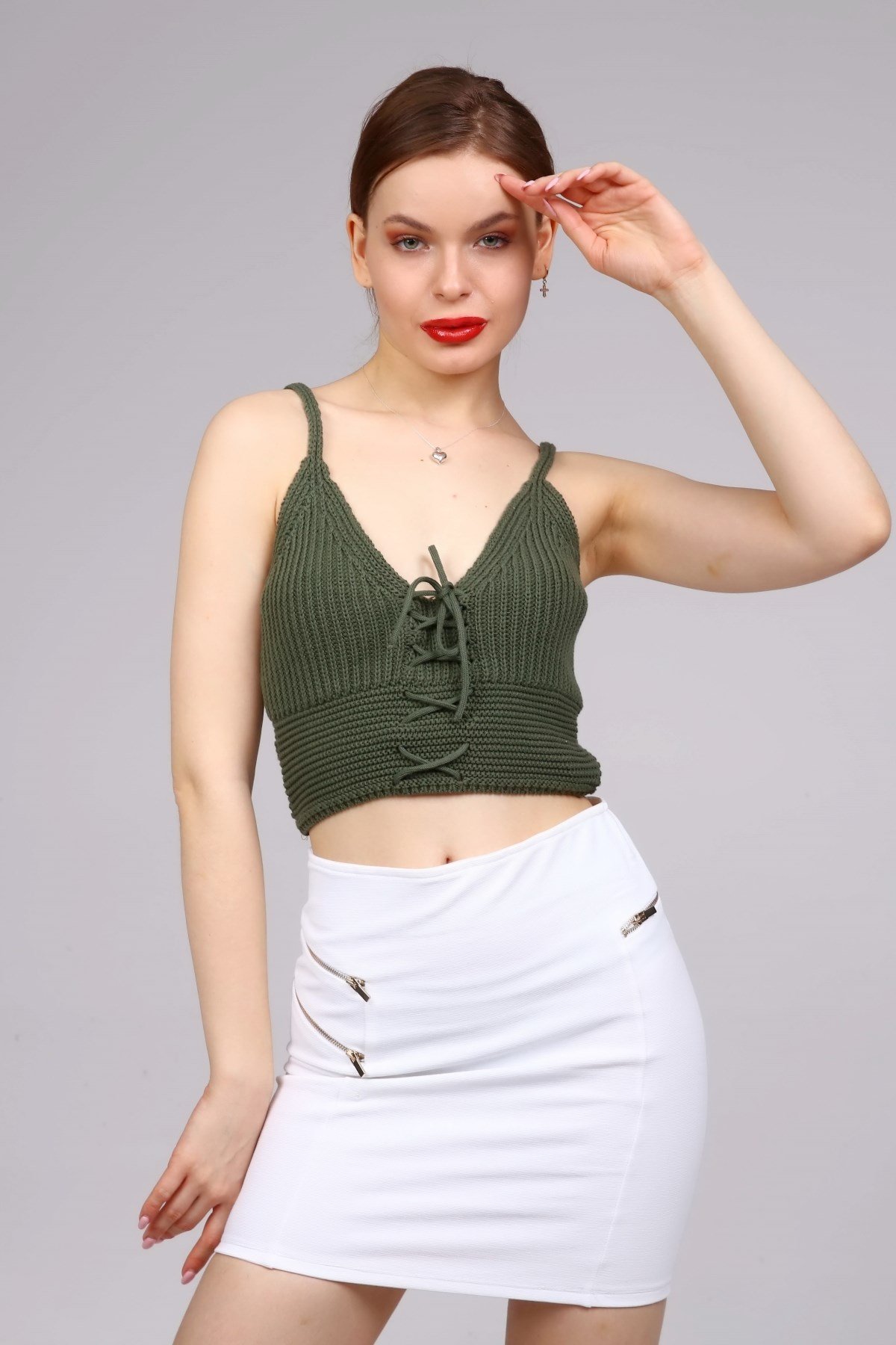 Triko Örme Crop Top