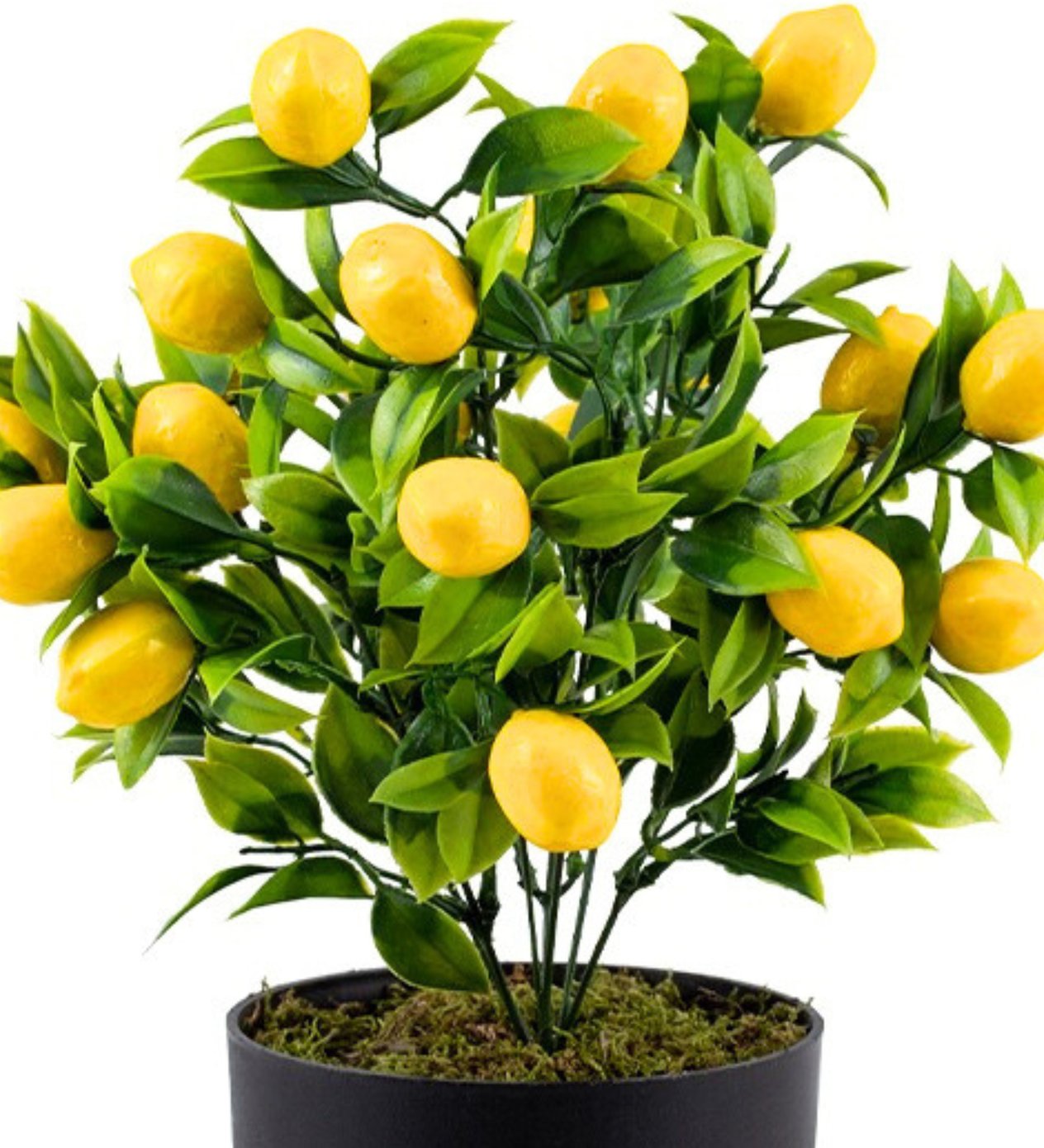 Saksıda Yapay Limon Ağacı YAPAY ÇİÇEK BUKETLERİ