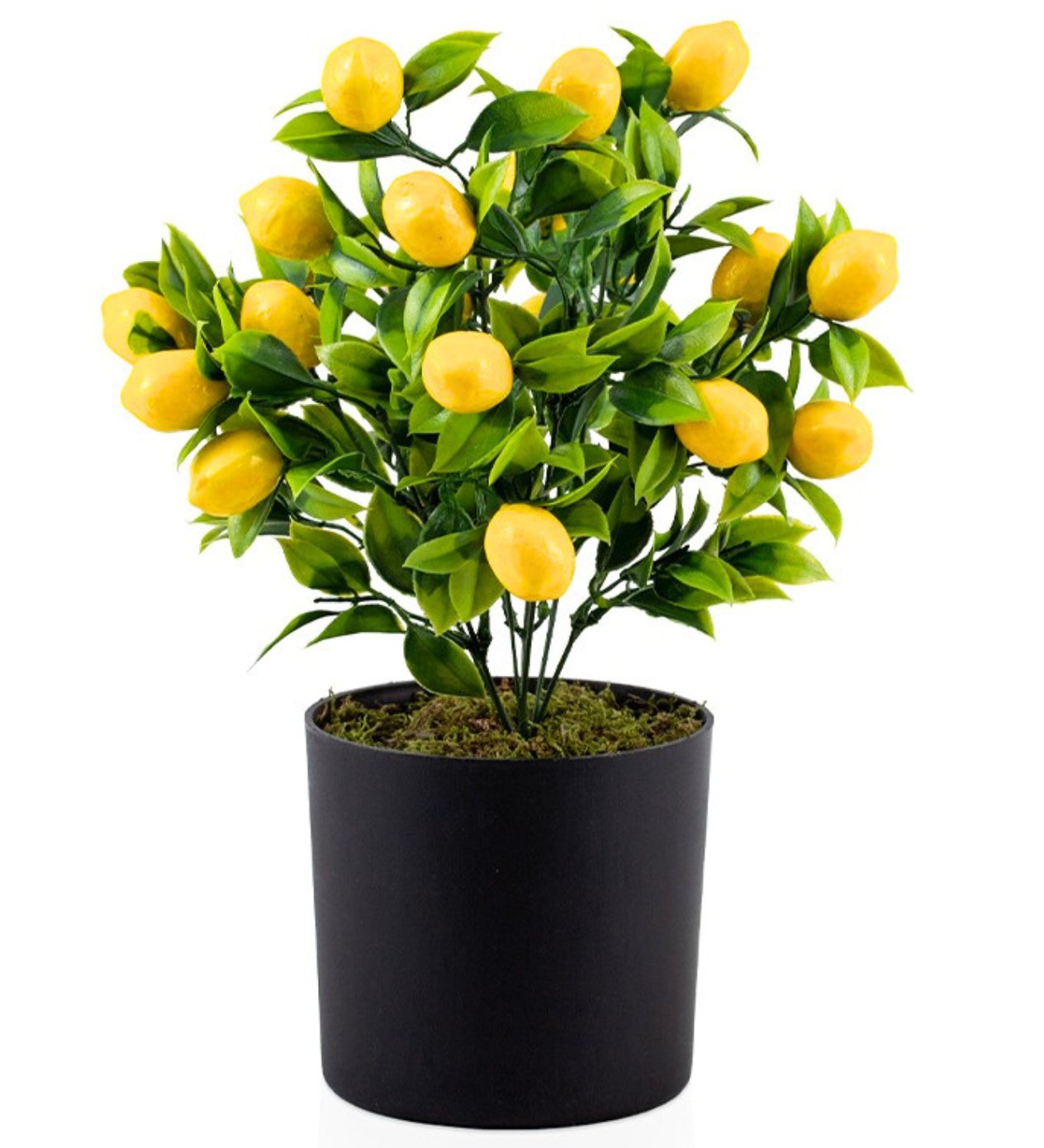 Saksıda Yapay Limon Ağacı YAPAY ÇİÇEK BUKETLERİ