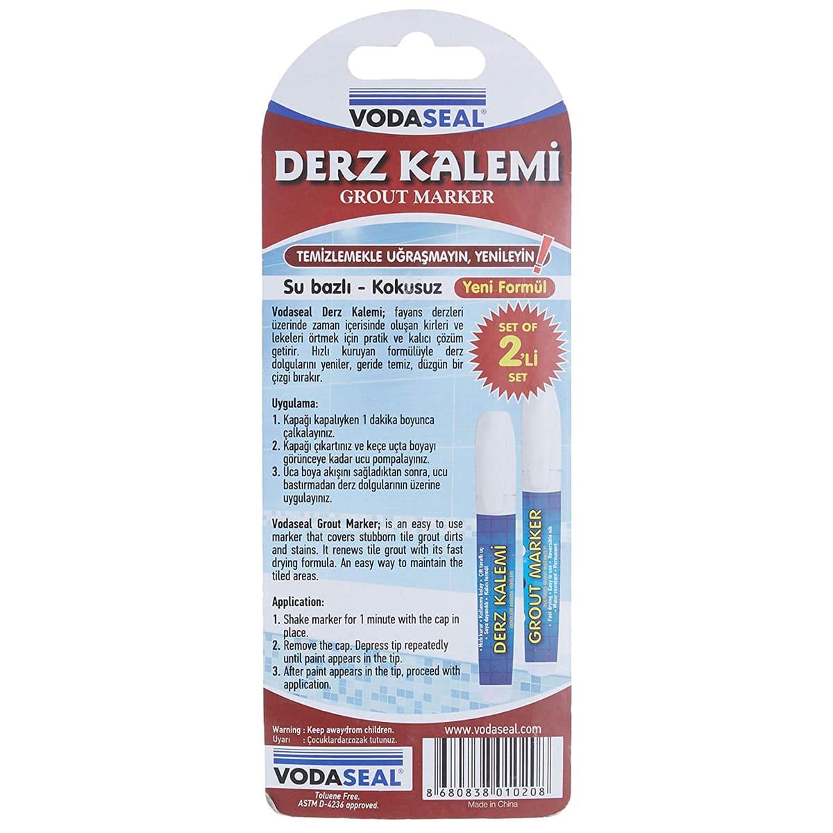 VODASEAL Derz Kalemi Beyaz 2'li