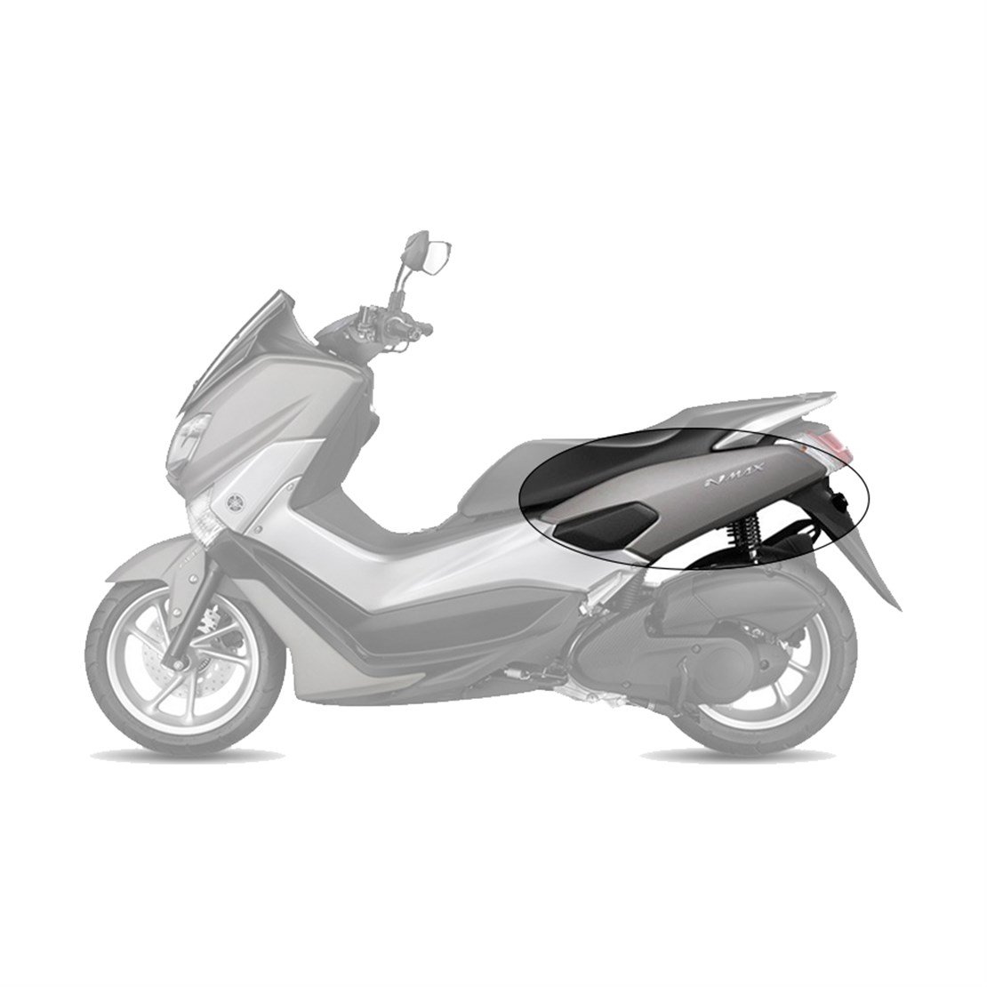 YAMAHA NMAX 125 155 SOL KUYRUK GRENAJI MAT GRİ METALİK  2017-2018 (MNM3)