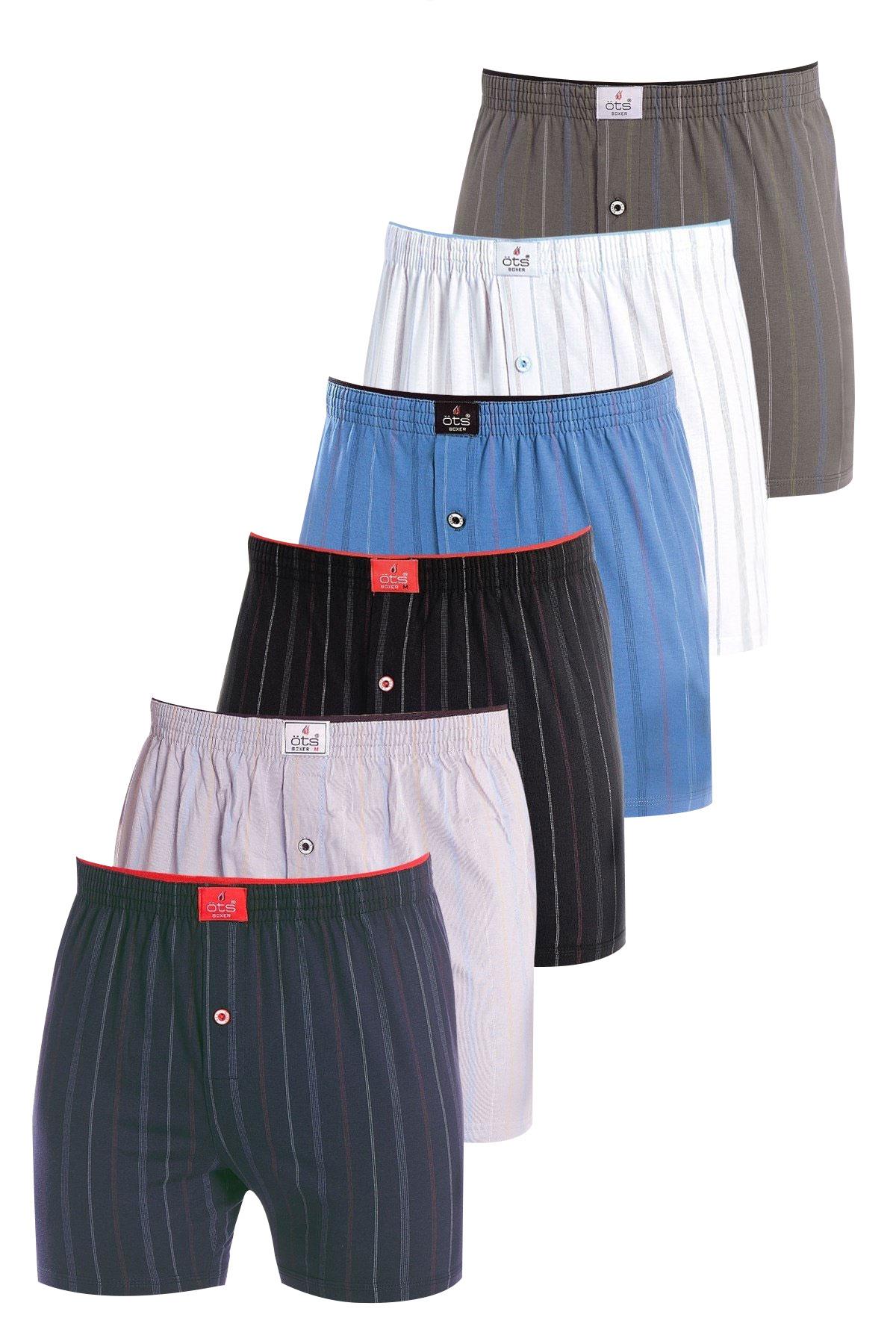 Erkek 6'lı Süprem Çizgili Boxer (2652)