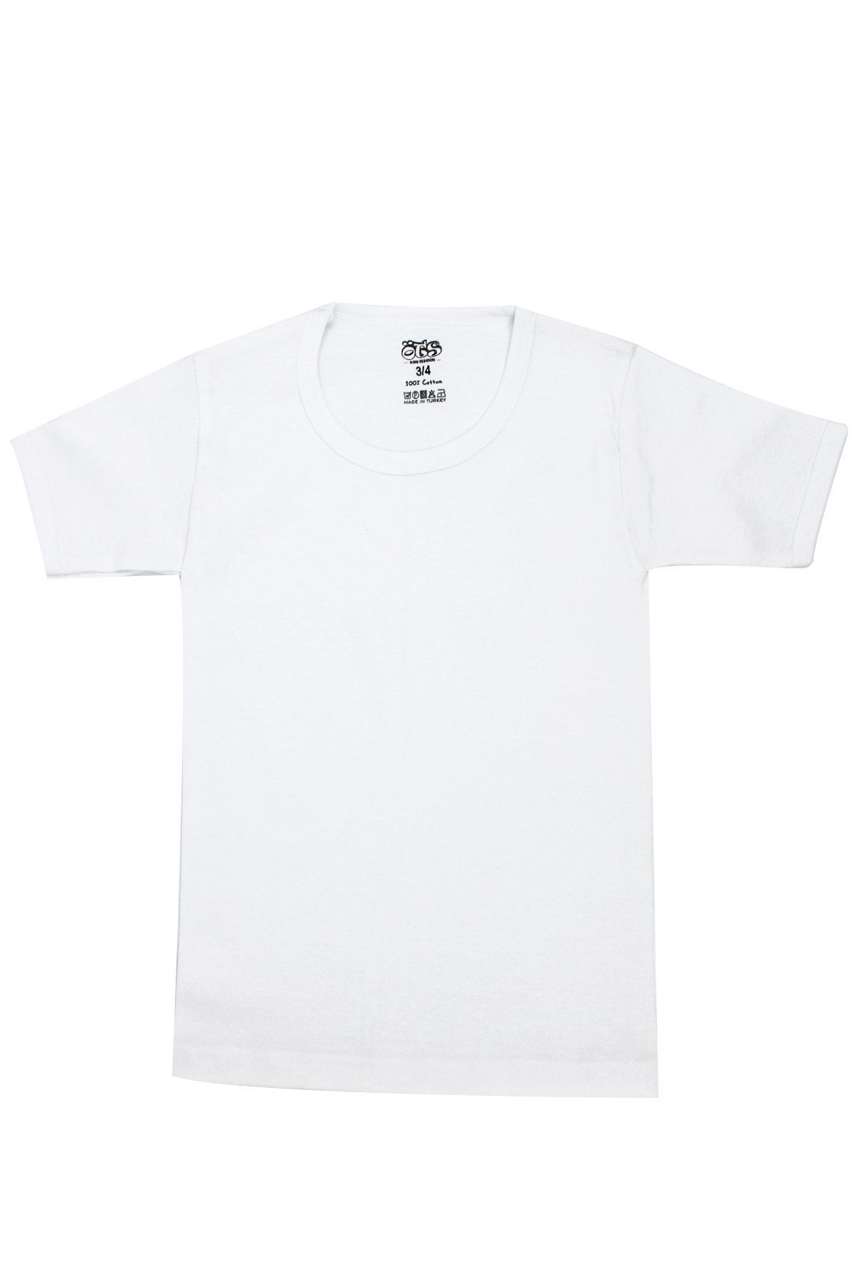 Erkek Çocuk T-Shirt Ribana Bisiklet Yaka  (%100 Pamuk)