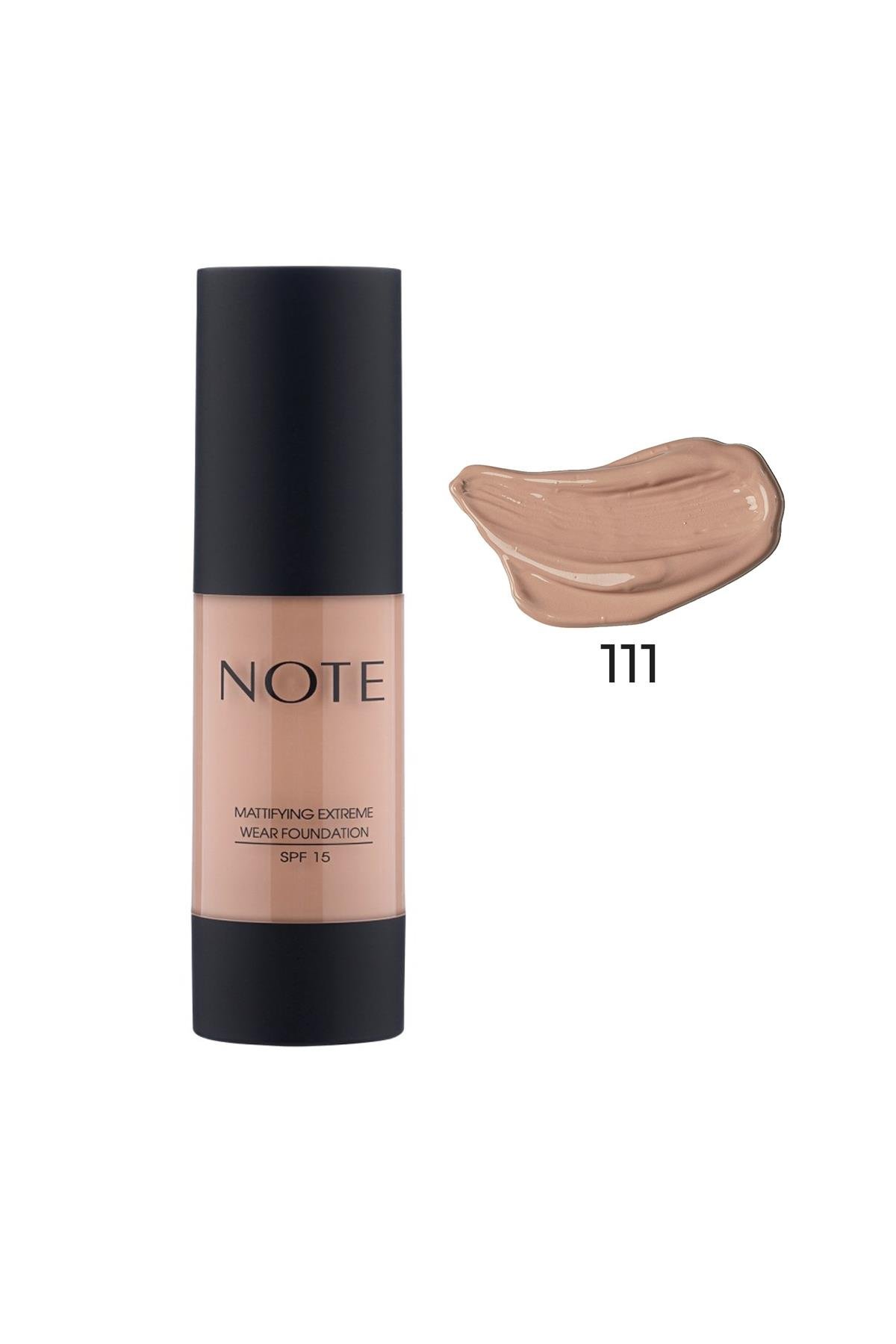 Note Mattifying Extreme Wear Mat Bitişli SPF 15 Kapatıcı Fondöten 111-007.1508