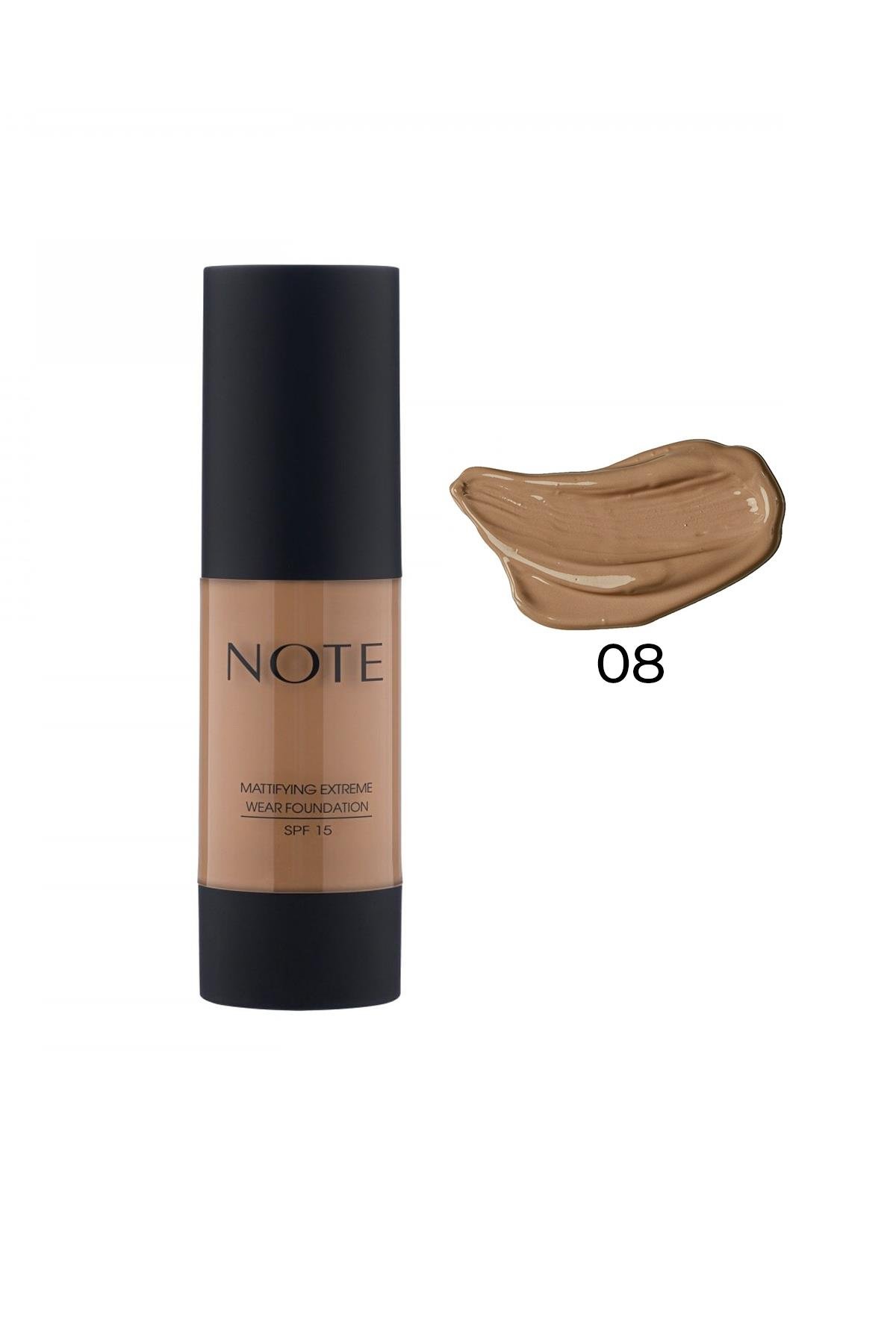 Note Mattifying Extreme Wear Mat Bitişli SPF 15 Kapatıcı Fondöten 08 Sunny-007.1338