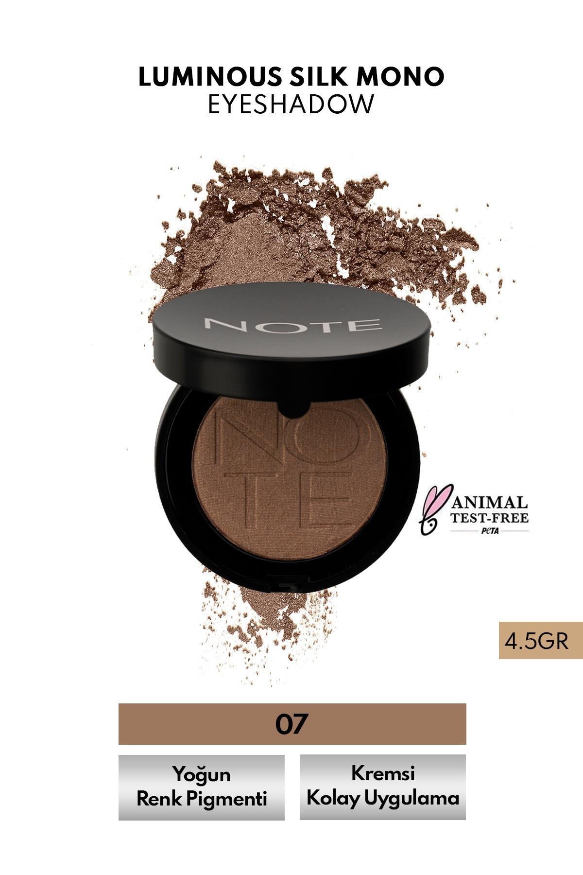 Note Luminous Silk Eyeshadow Tekli Göz Farı – 07 Koyu Bej-30110089