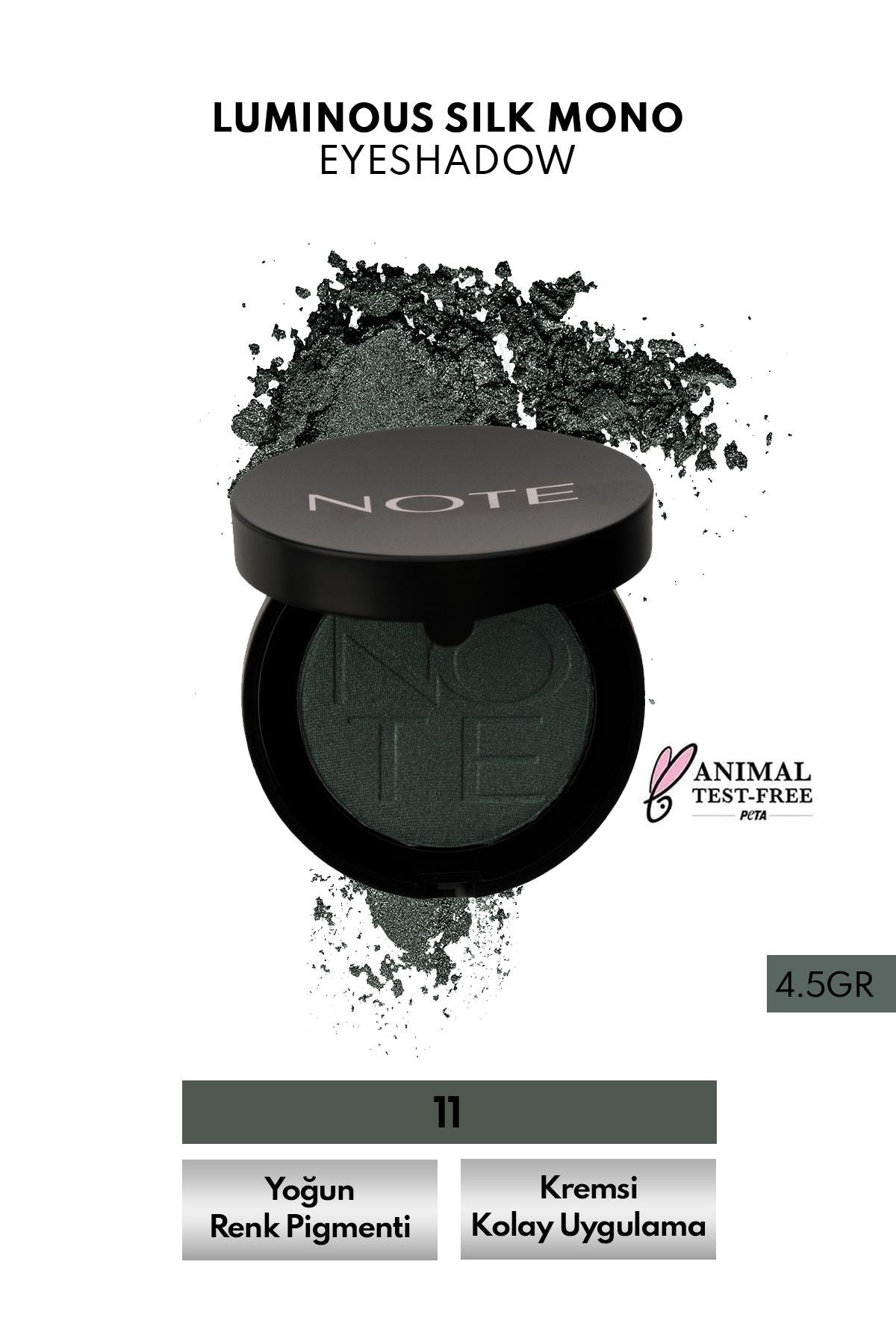 Note Luminous Silk Eyeshadow Tekli Göz Farı – 11 Yeşil-30110093