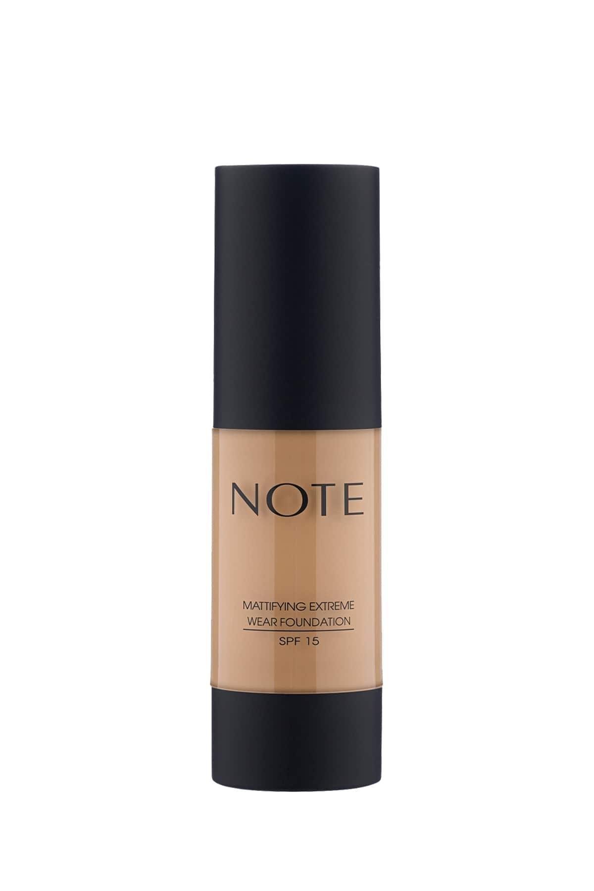 Note Mattifying Extreme Wear Mat Bitişli SPF 15 Kapatıcı Fondöten 112-30110487