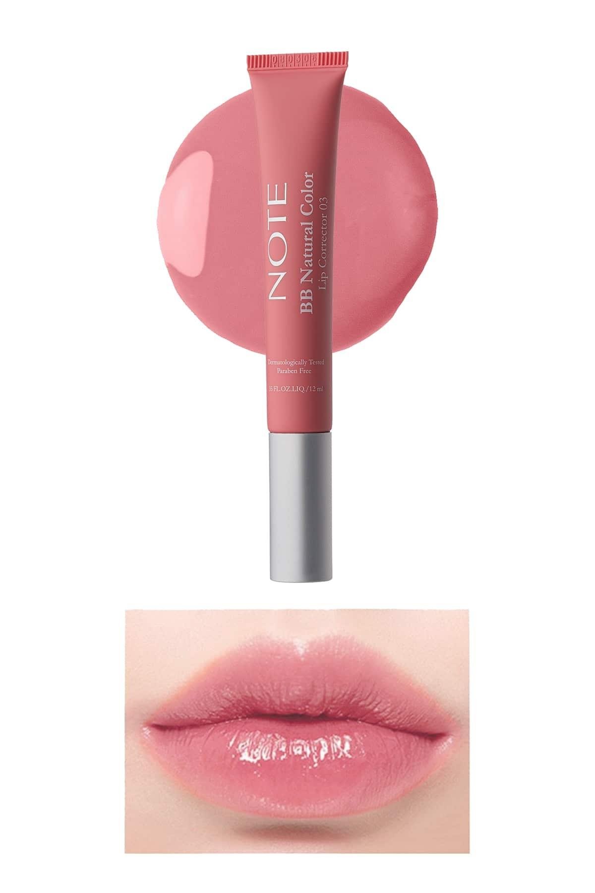 Note BB Lip Corrector 03 Renk Eşitleyici Dudak Parlatıcısı - Pembe-30110695